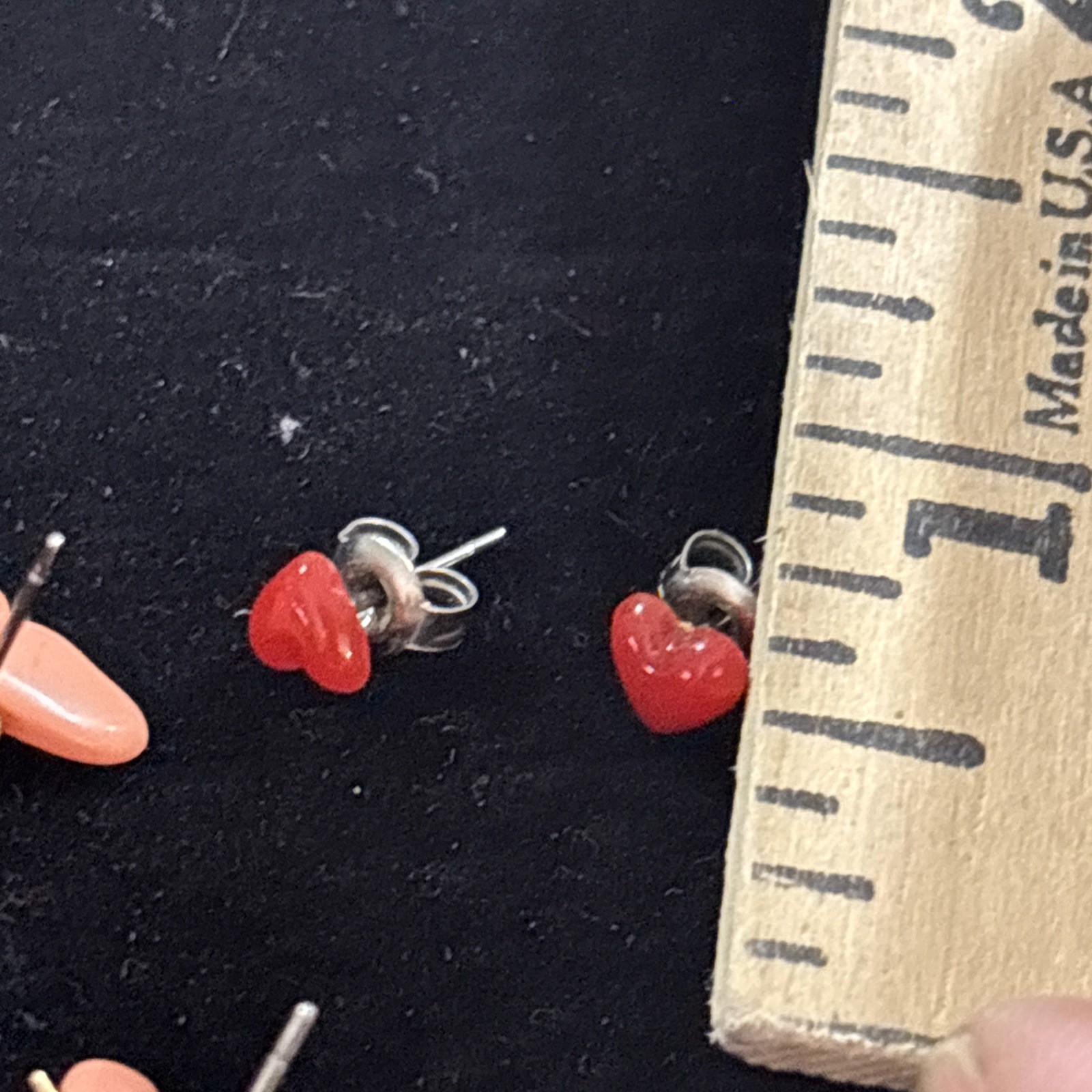 3 Pairs Vintage 1970s Lucite/metal Earrings Butterflies, Hearts, Knots, Avon?