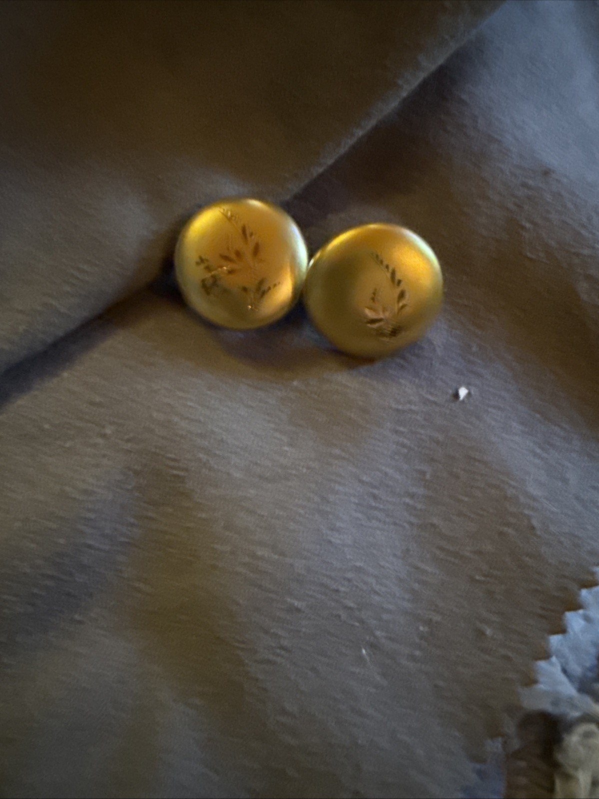 Antique Engraved Gold Cuff Links