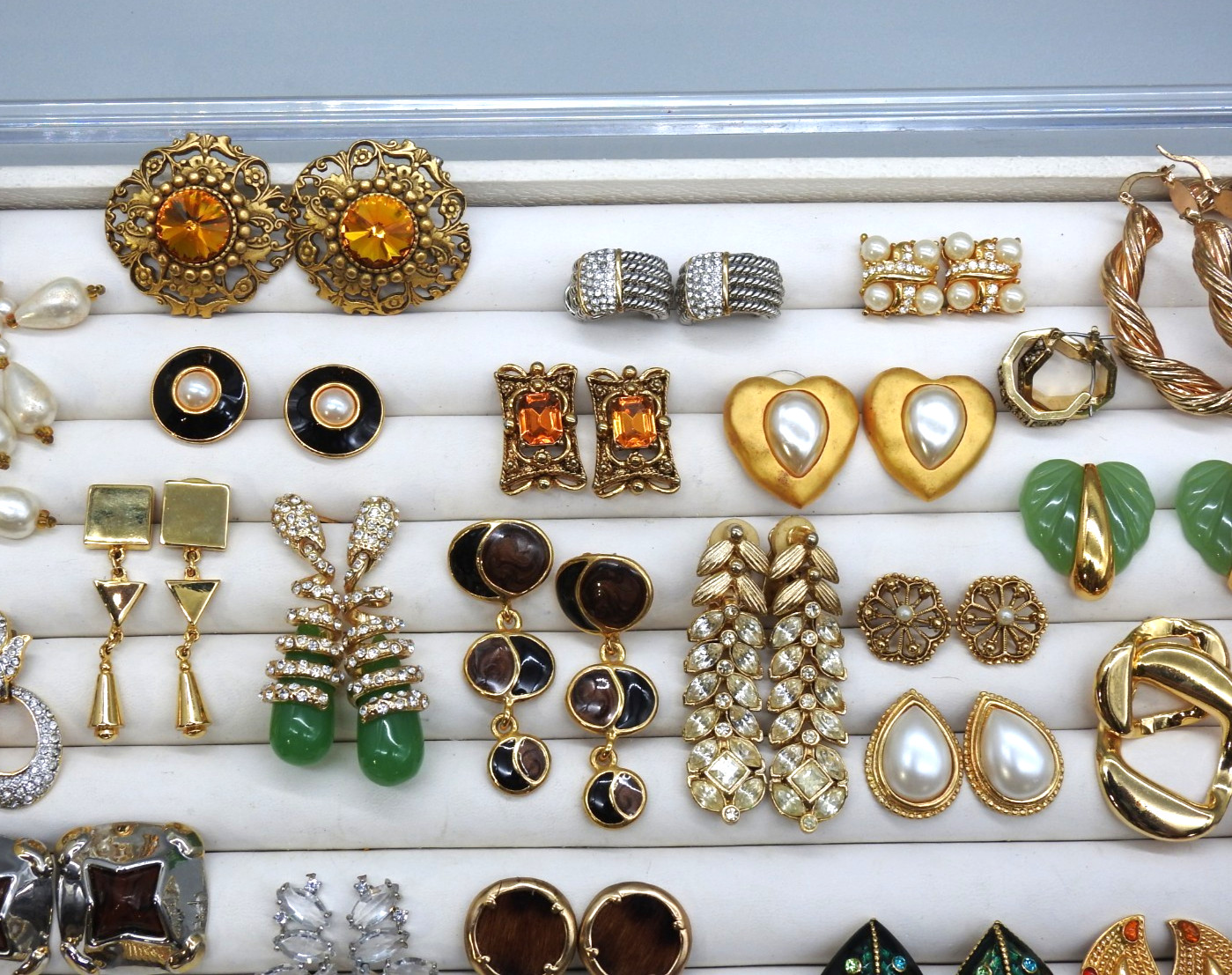 Vintage Now Lot Chunky Statement Earrings Dangle 80’s Costume Enamel Post