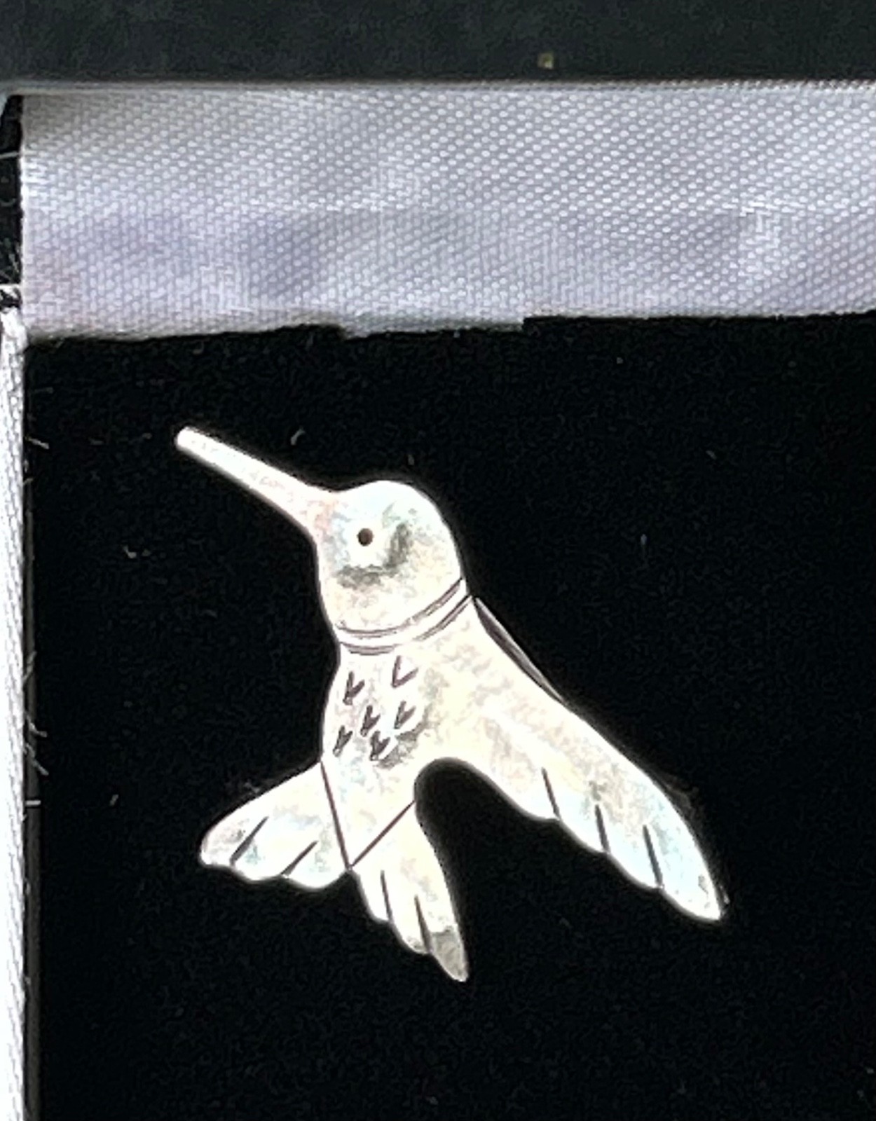 Vintage MCM Abbott Gotshall Sterling Silver Hummingbird Brooch