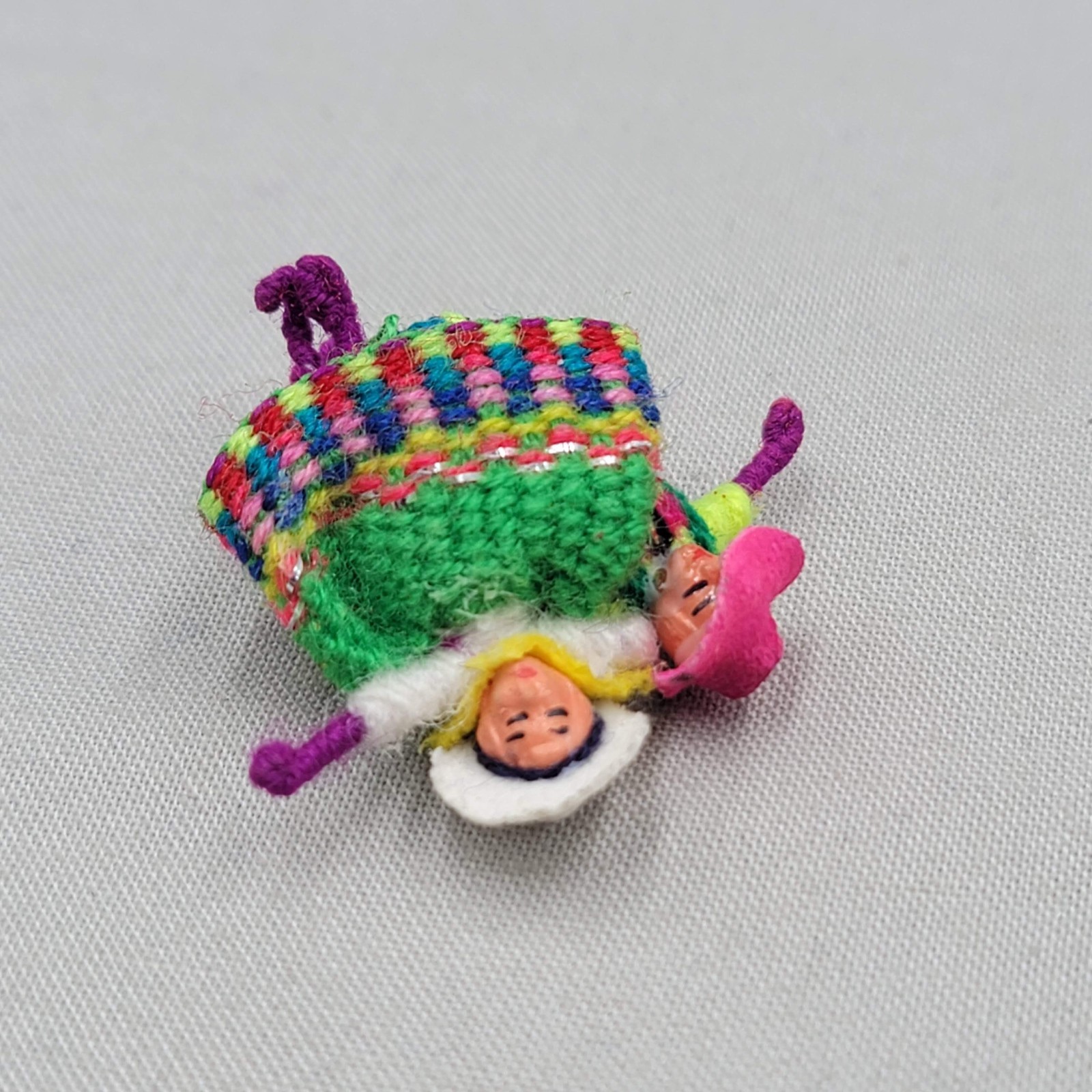 Vintage Guatemalan Worry Doll Pin Brooch 1.25″