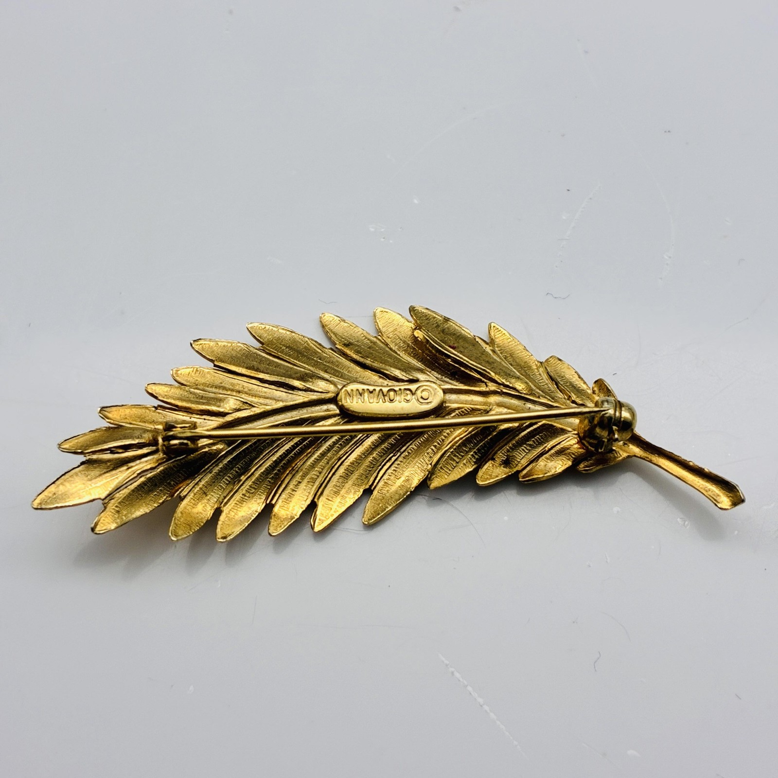 Vintage Gold Tone Leaf Brooch Pin Lot of 3 Nature Leaf Pins Giovanni