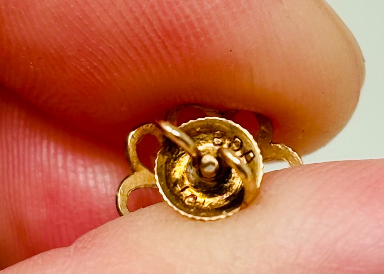 Vtg. BDA Budlong Docherty & Armstrong 10k Gold Flower Stud Earrings Screw Back