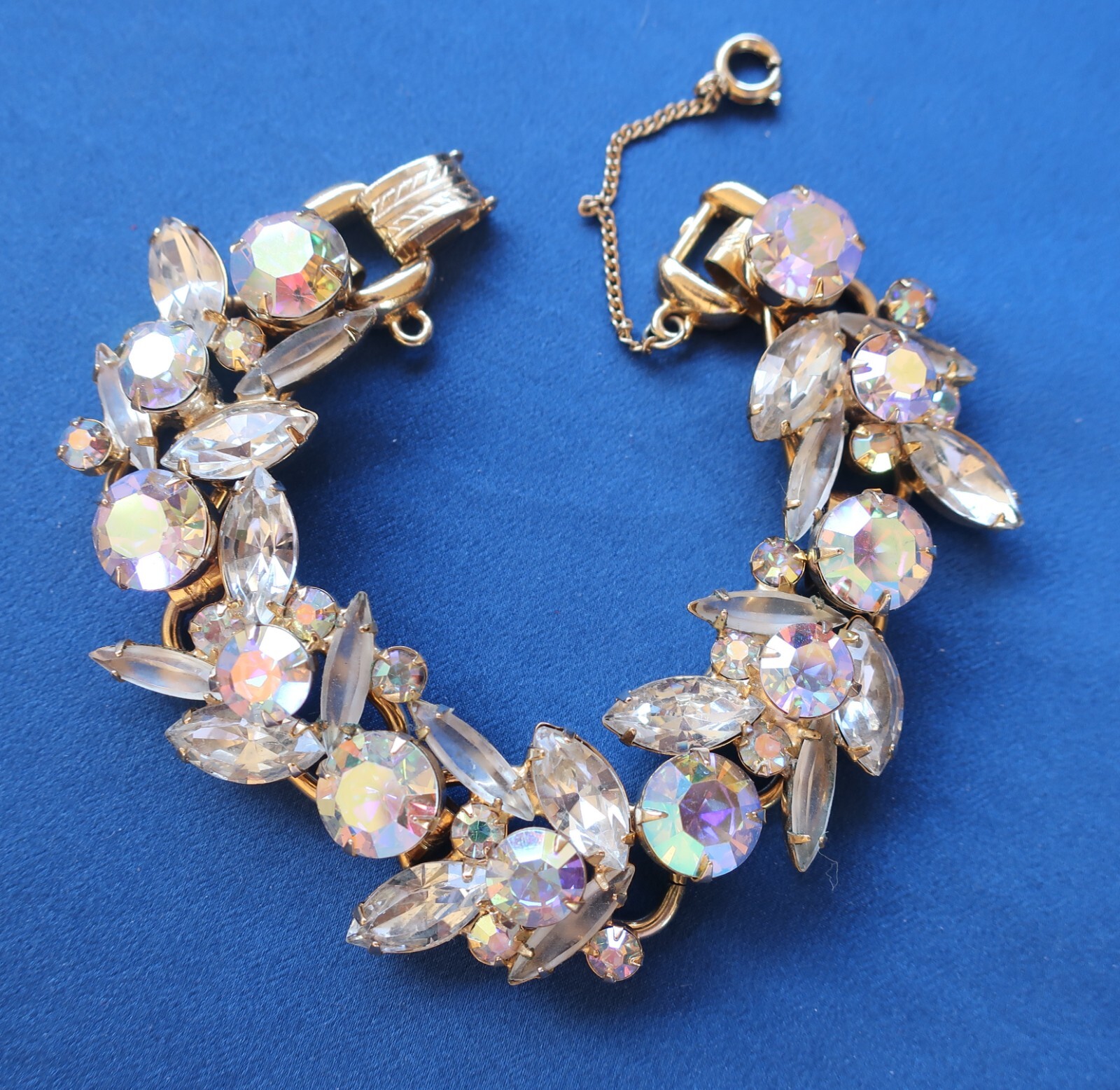RARE DeLizza and Elster, Juliana, Aurora Borealis Brooch, Bracelet and Earrings