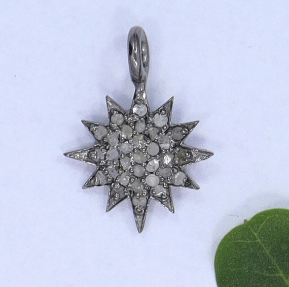 Victorian 0.78ct Rose Cut Diamond Impressive Star Pendant