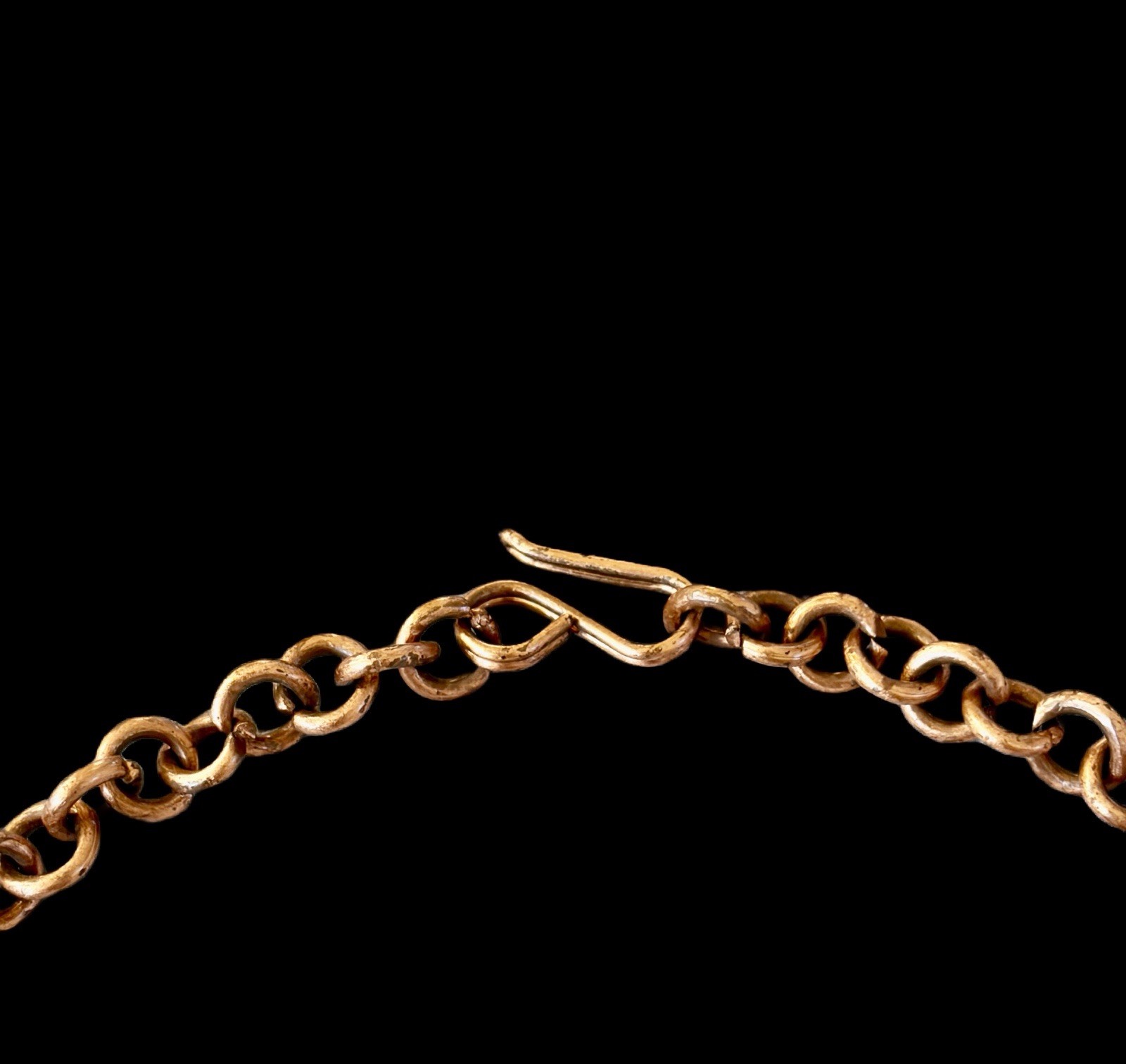 Vintage Artisan Boho Copper Spiral Statement Necklace~Festival Jewelry~1990s