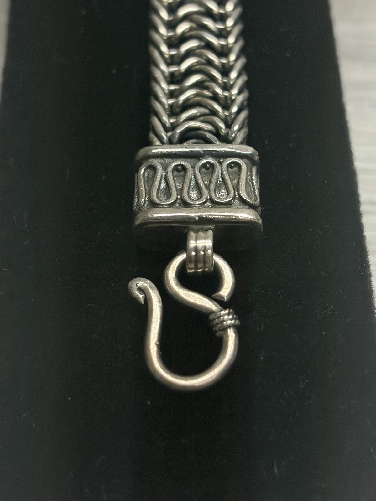 Vintage 925 Sterling Silver 44g Heavy Woven Link Bracelet