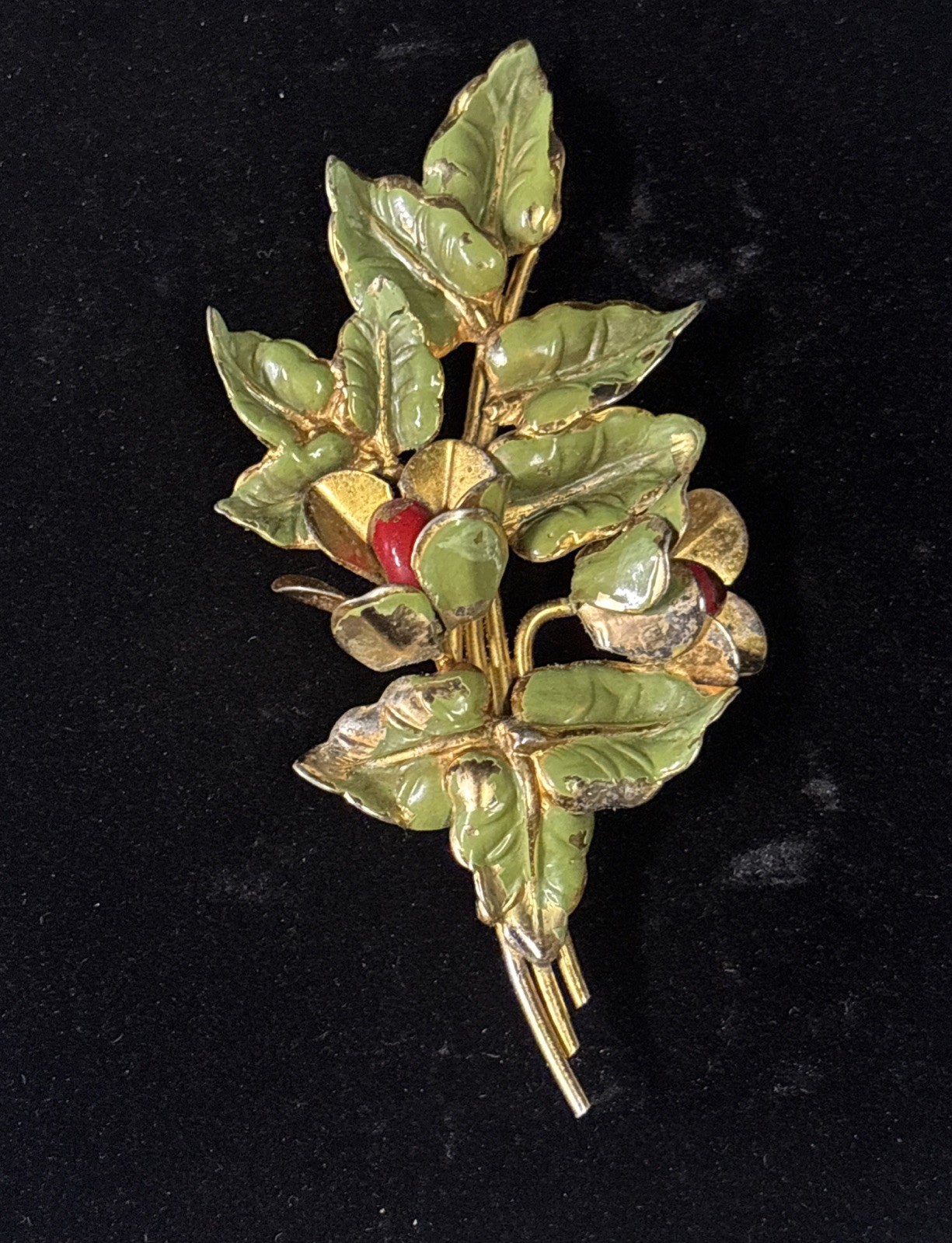 Vintage sterling silver floral brooch 3-1/2 Inch Long 1-1/2 Inch Wide -19grams