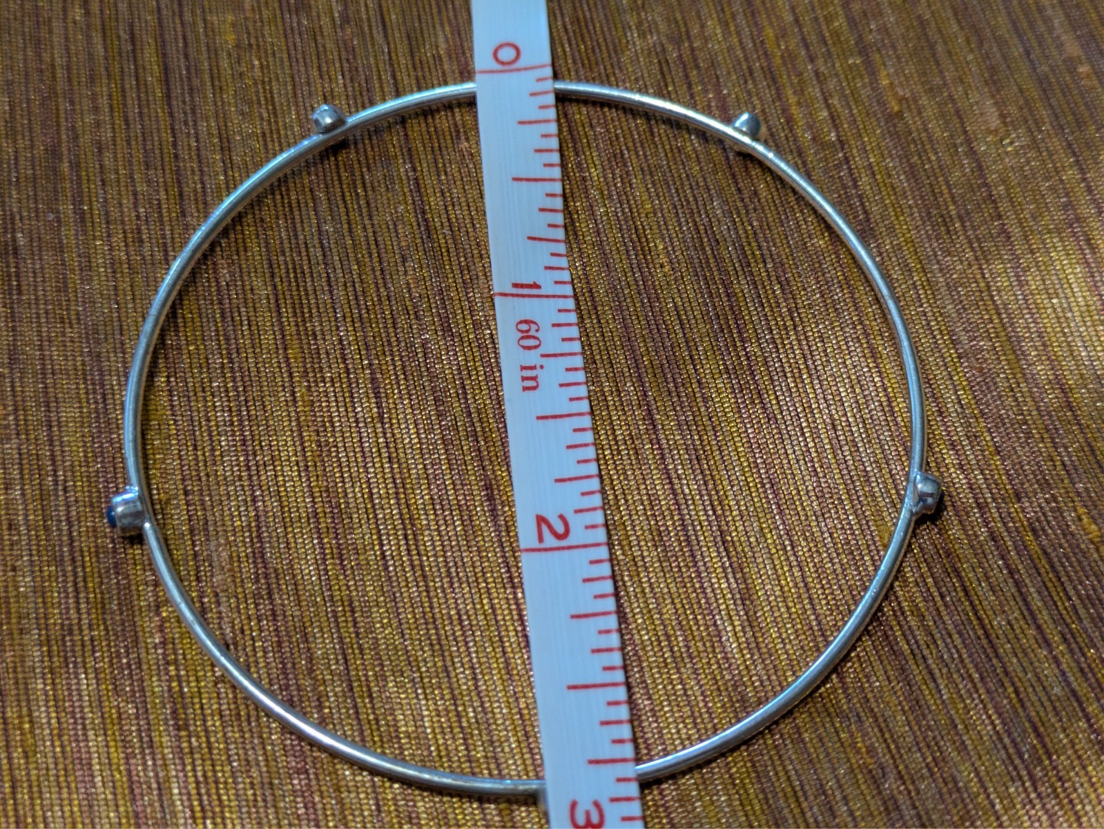 Vintage 90s Clubbing Daily Wear Silver Tone 3 Thin Bracelets 2.75 in. diameter