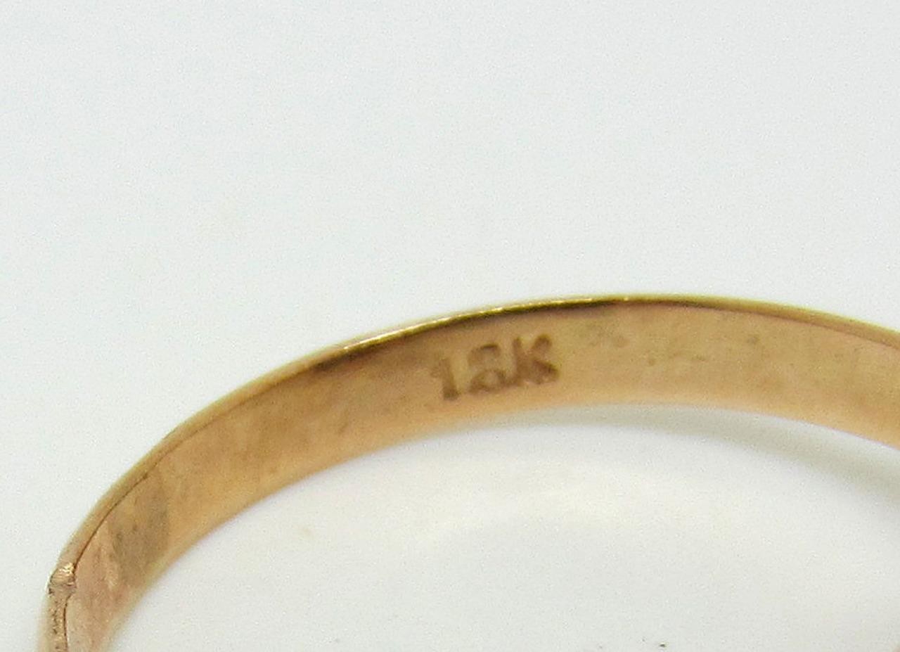 Vintage Solid 18K Rose Gold Natural Blue Sapphire Ring Size 6.75 – LB3660