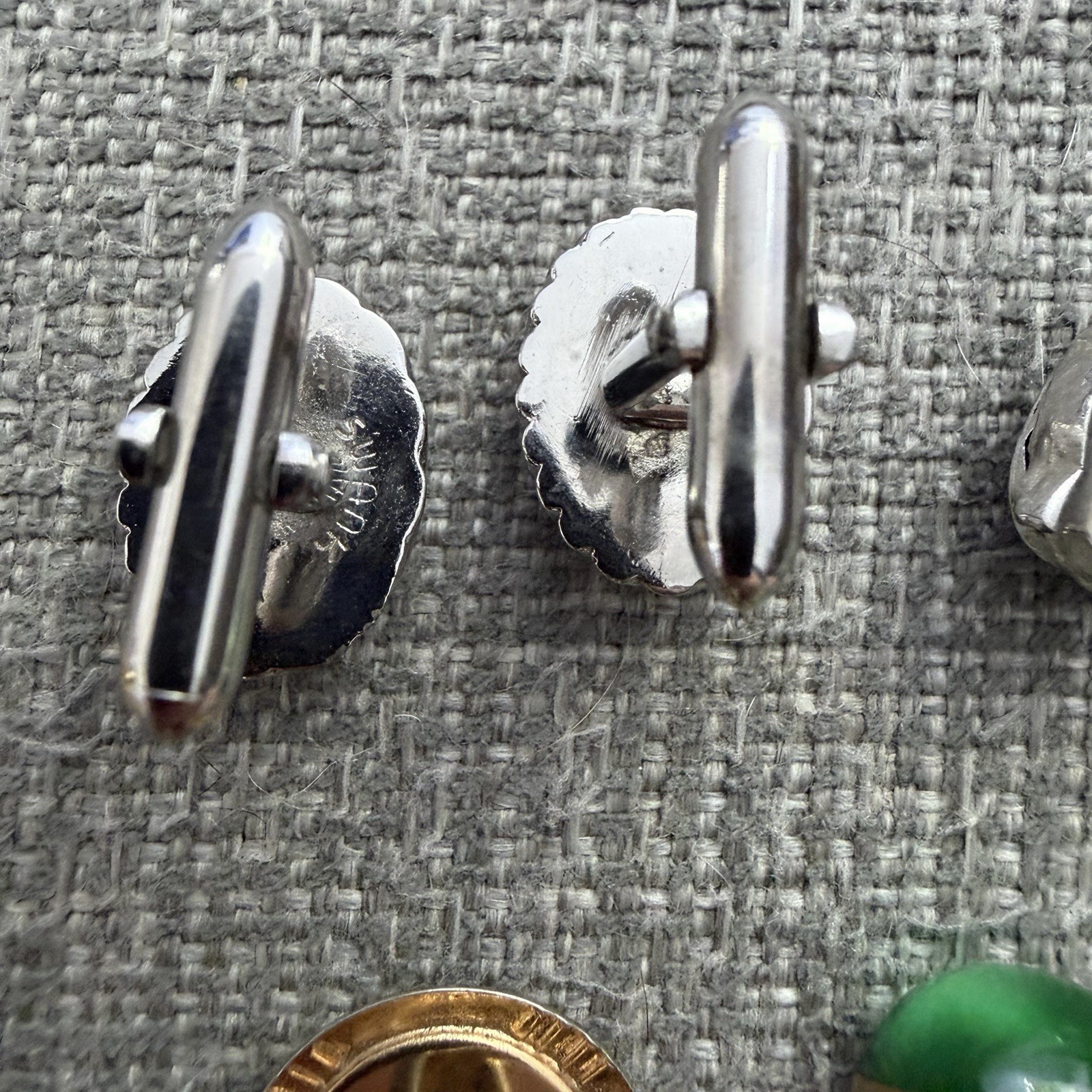 Vintage Men’s Cufflinks & Tie Tacks Lot – Damascene Swank Hickok Unmarked