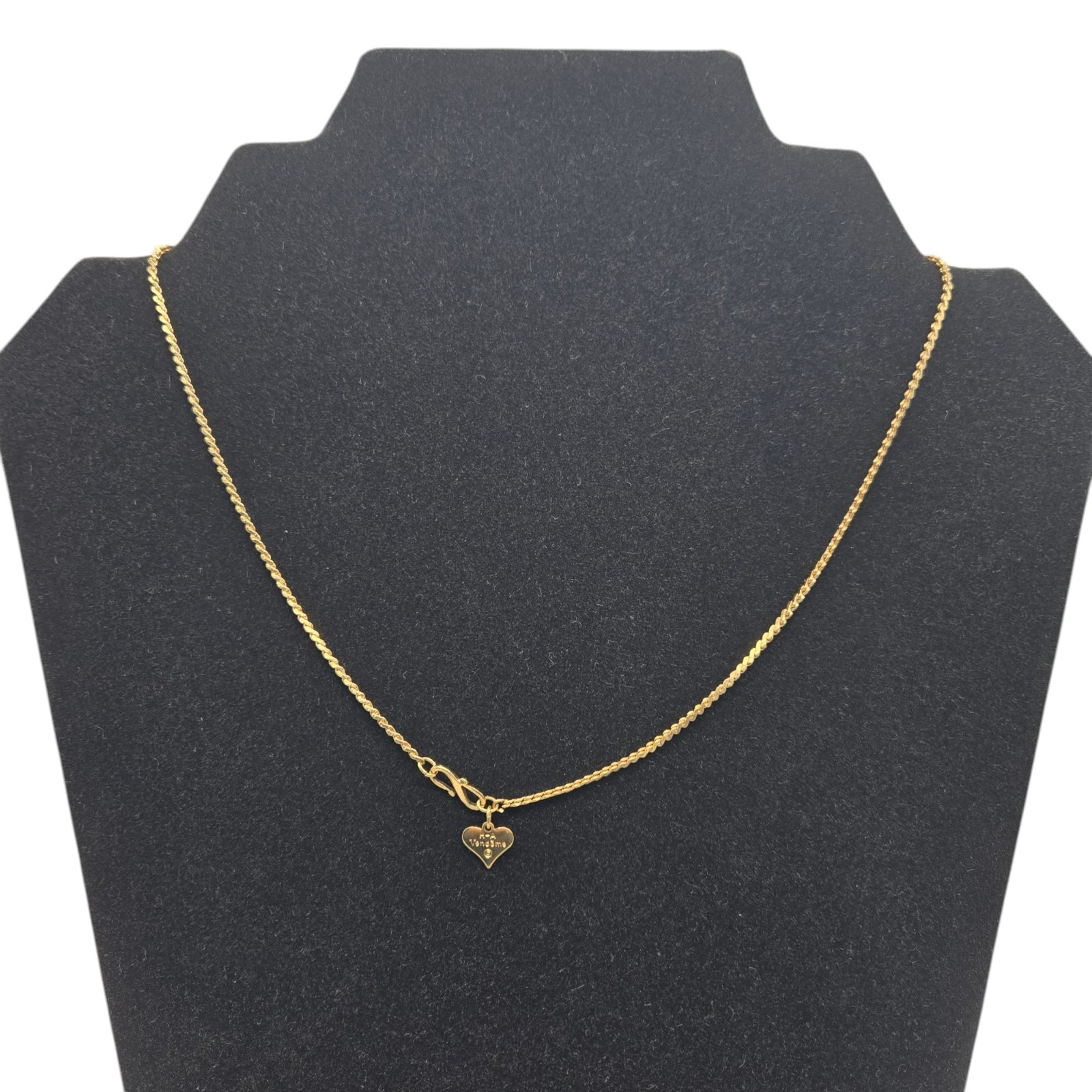 Vintage Signed H – A Vendome Gold Tone Snake Chain Choker Necklace 17″