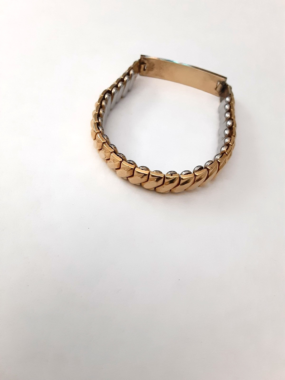 Vintage P&K Gold Filled ID name tag Engraved ( Ruth ) Expanding Bracelet
