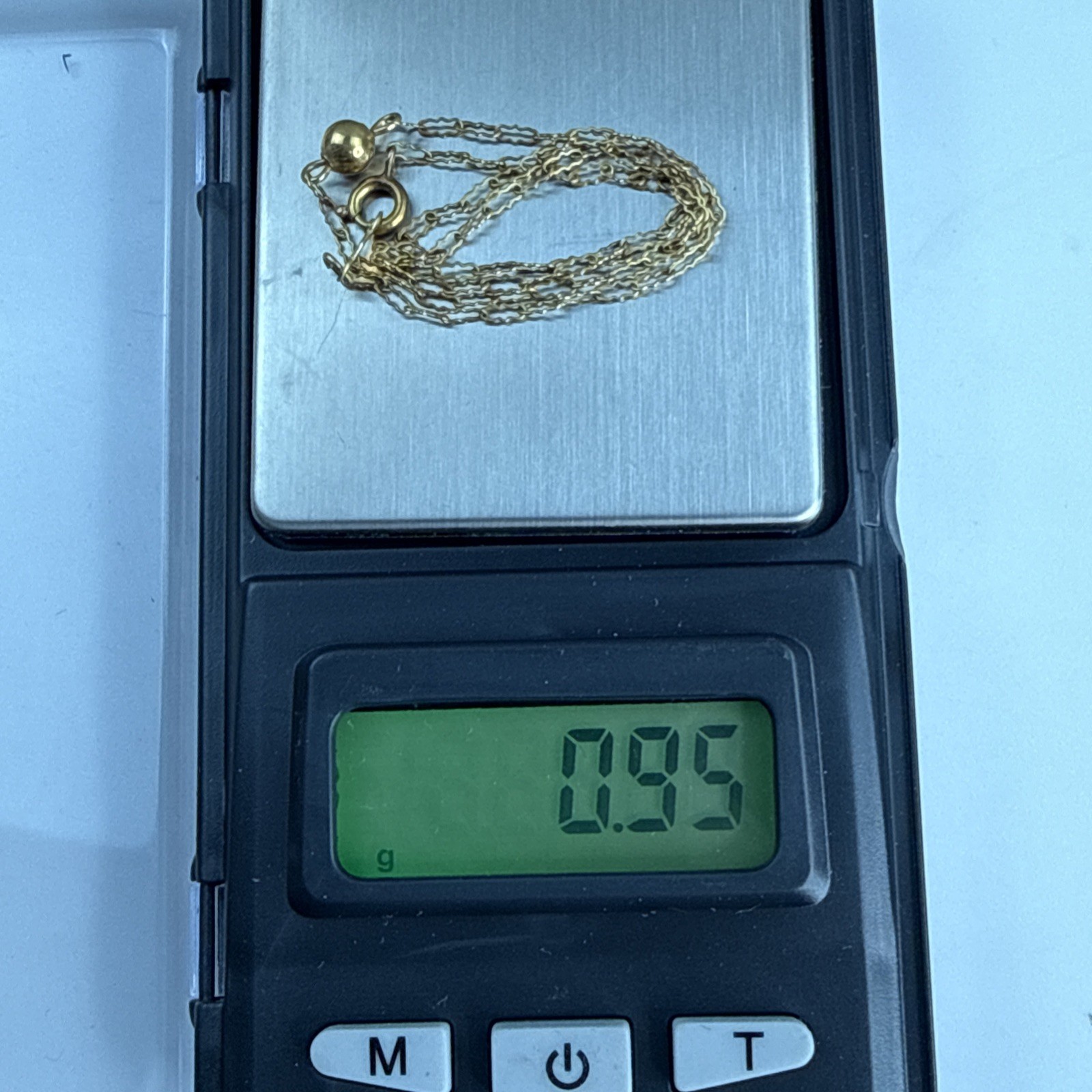 ATTLEBORO MFG CO 1/20 12k 13” Victorian Crumpled Oval Chain Link 1898 0.95g
