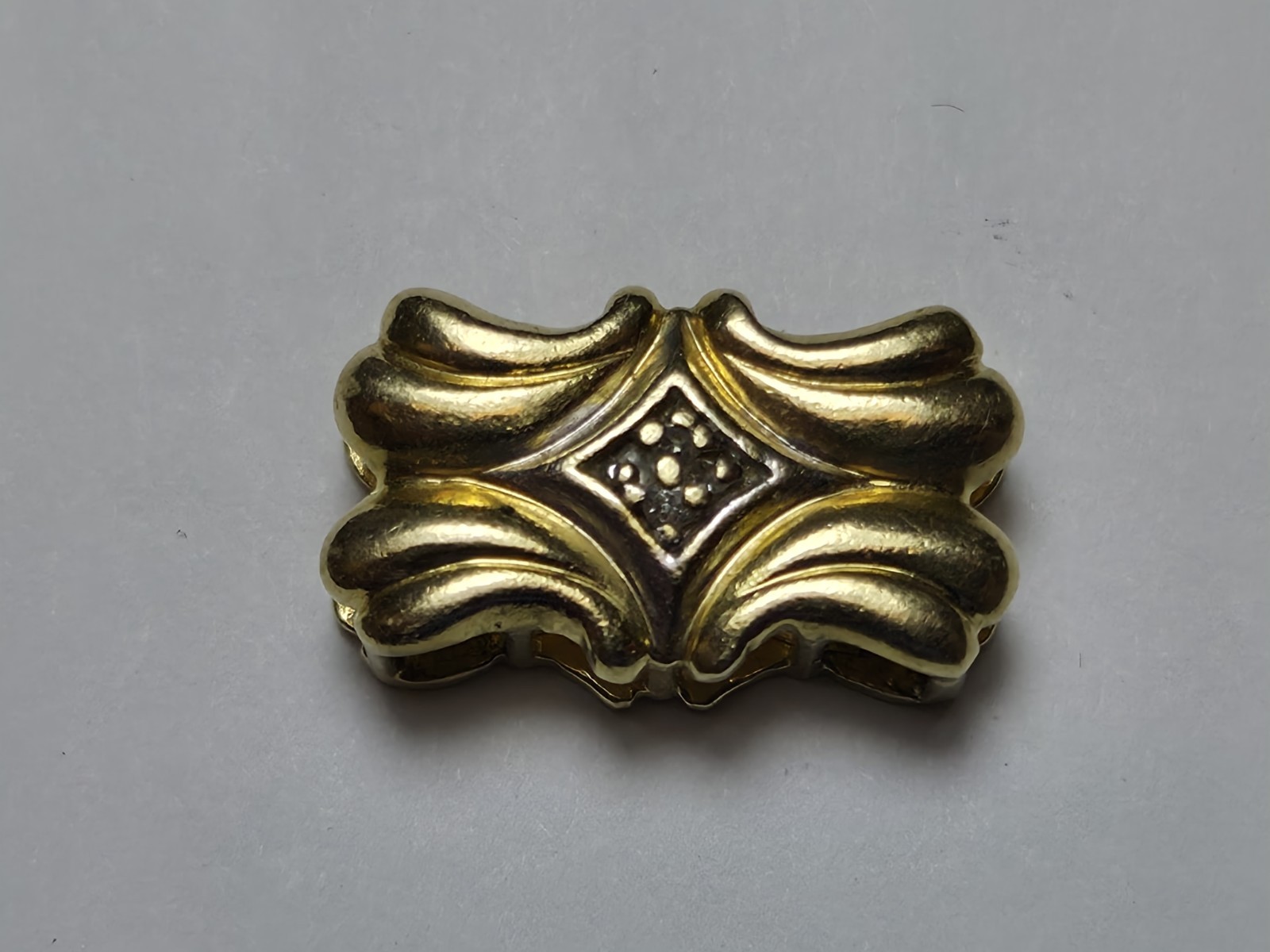 Vintage 14k Yellow Gold & Small Diamonds Slide Charm