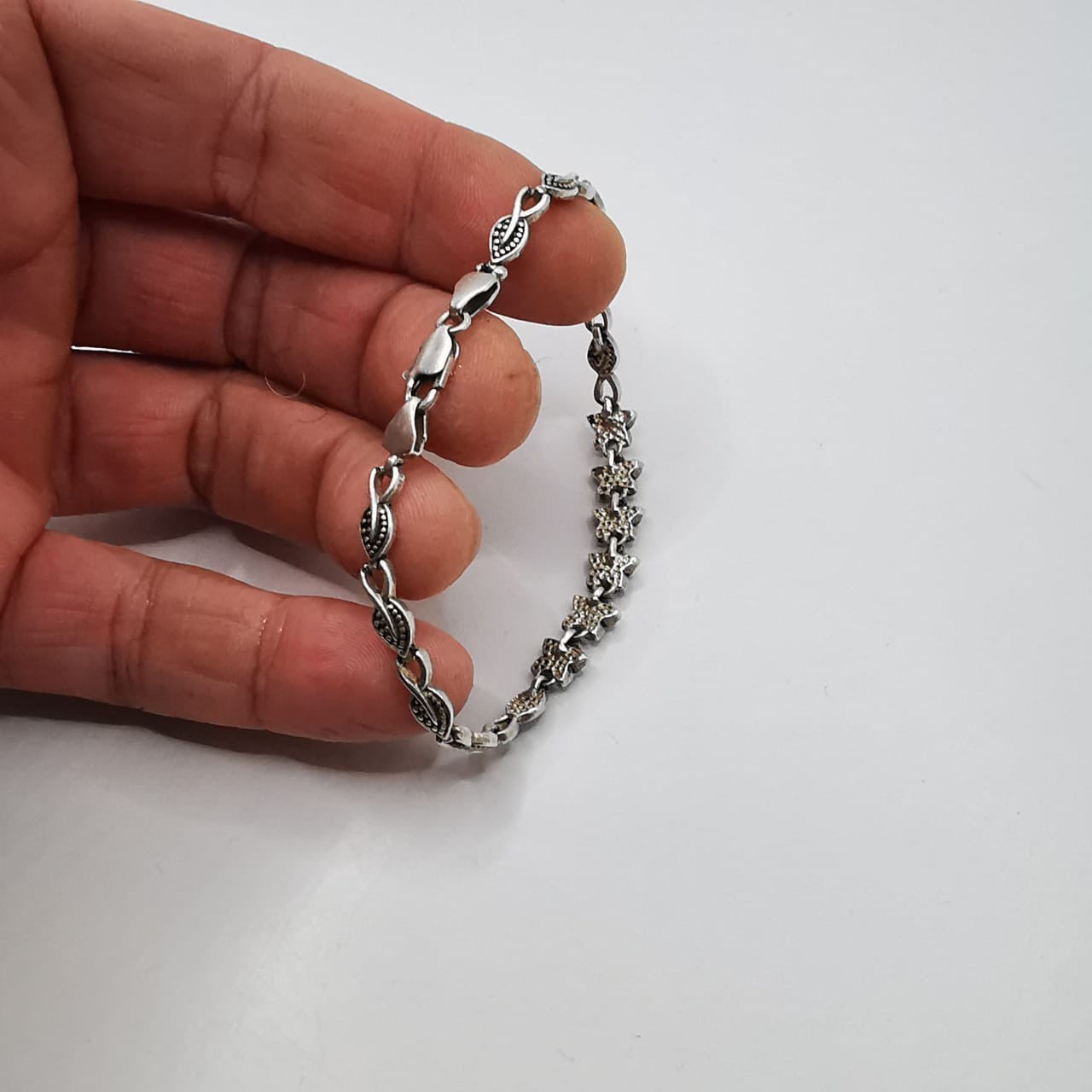 Vintage Beautiful Bracelet Jewelry,925 Sterling Silver, Handmade,Zircon, 10,80g