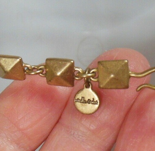 Vintage Signed Stella & Dot Brushed Gold-tone 5-Strand Necklace
