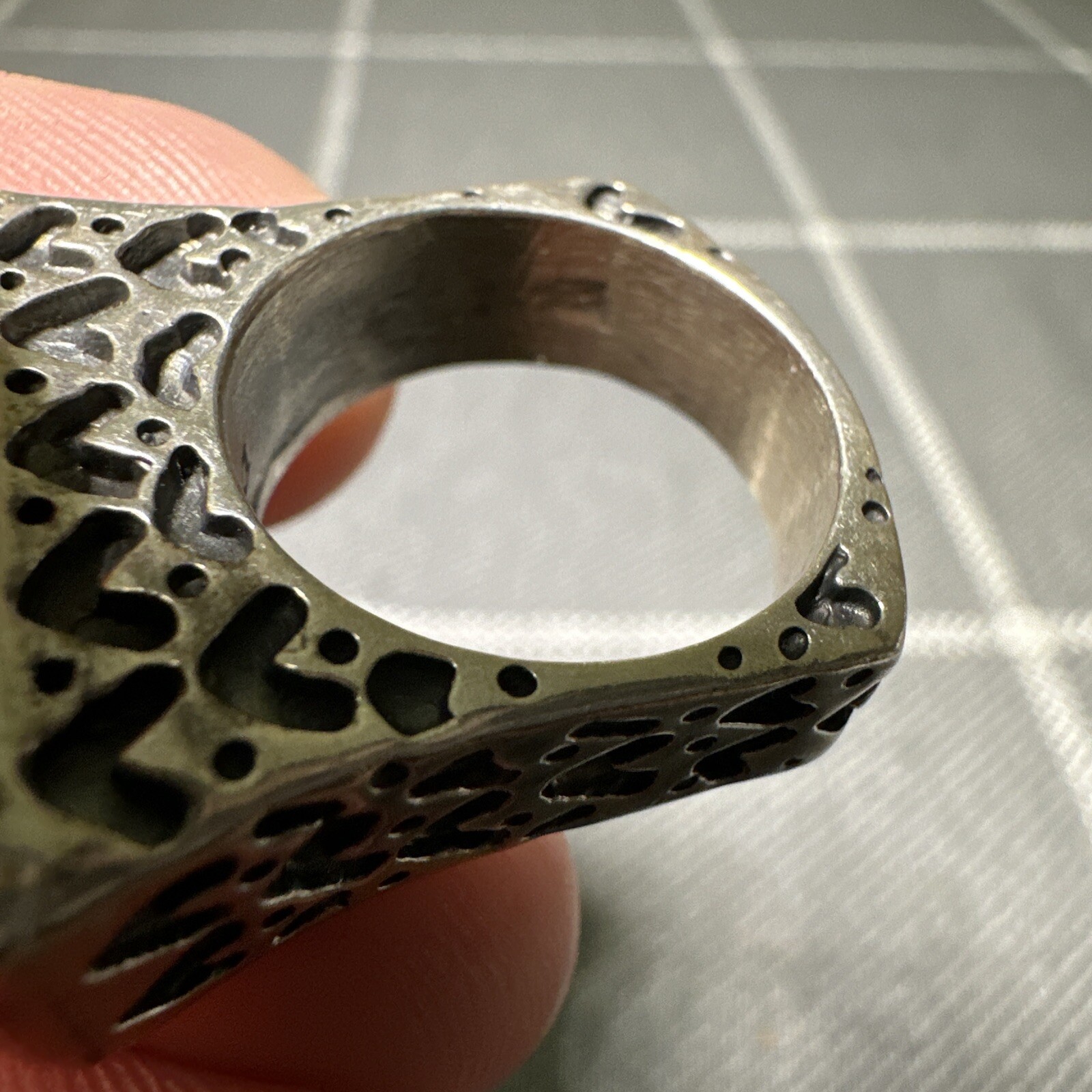 Vintage Dian Malouf 925 14k Statement Ring Size 7.25