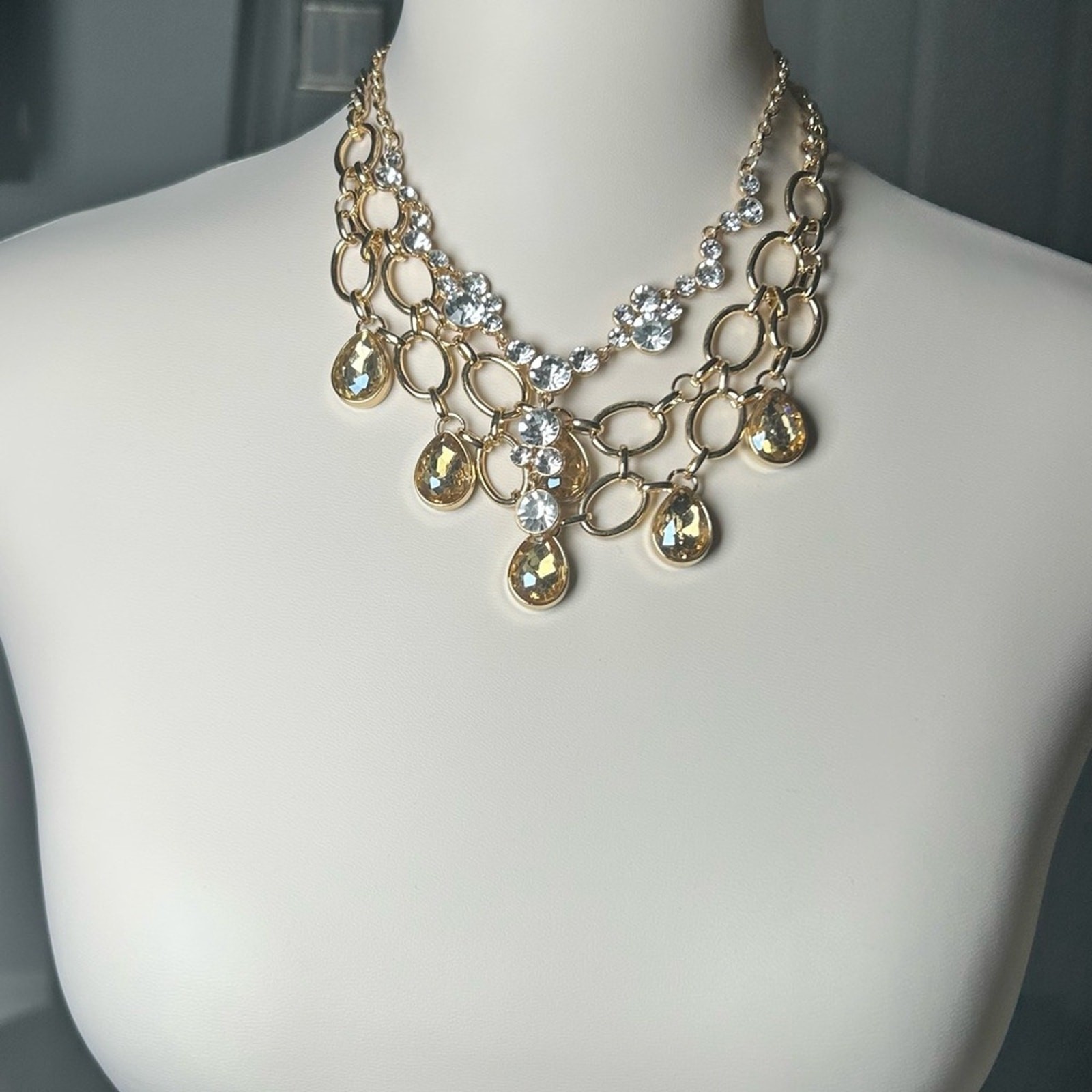 Statement Necklace Earrings & Pin Bundle 5 Pc Set