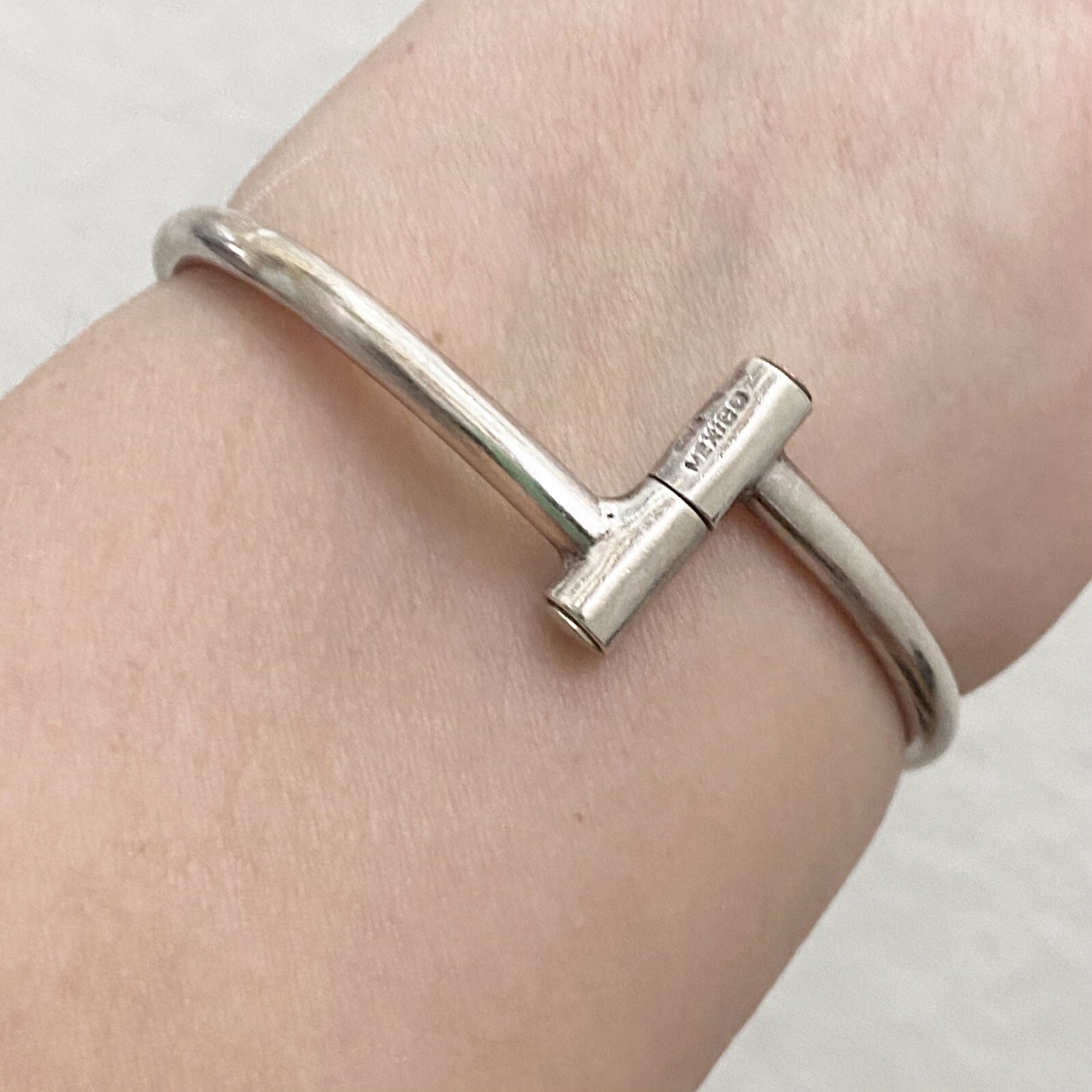 Vintage Mexican Silver 925 Orb Ball Hinge Adjustable Cuff Bangle Bracelet 14.8g