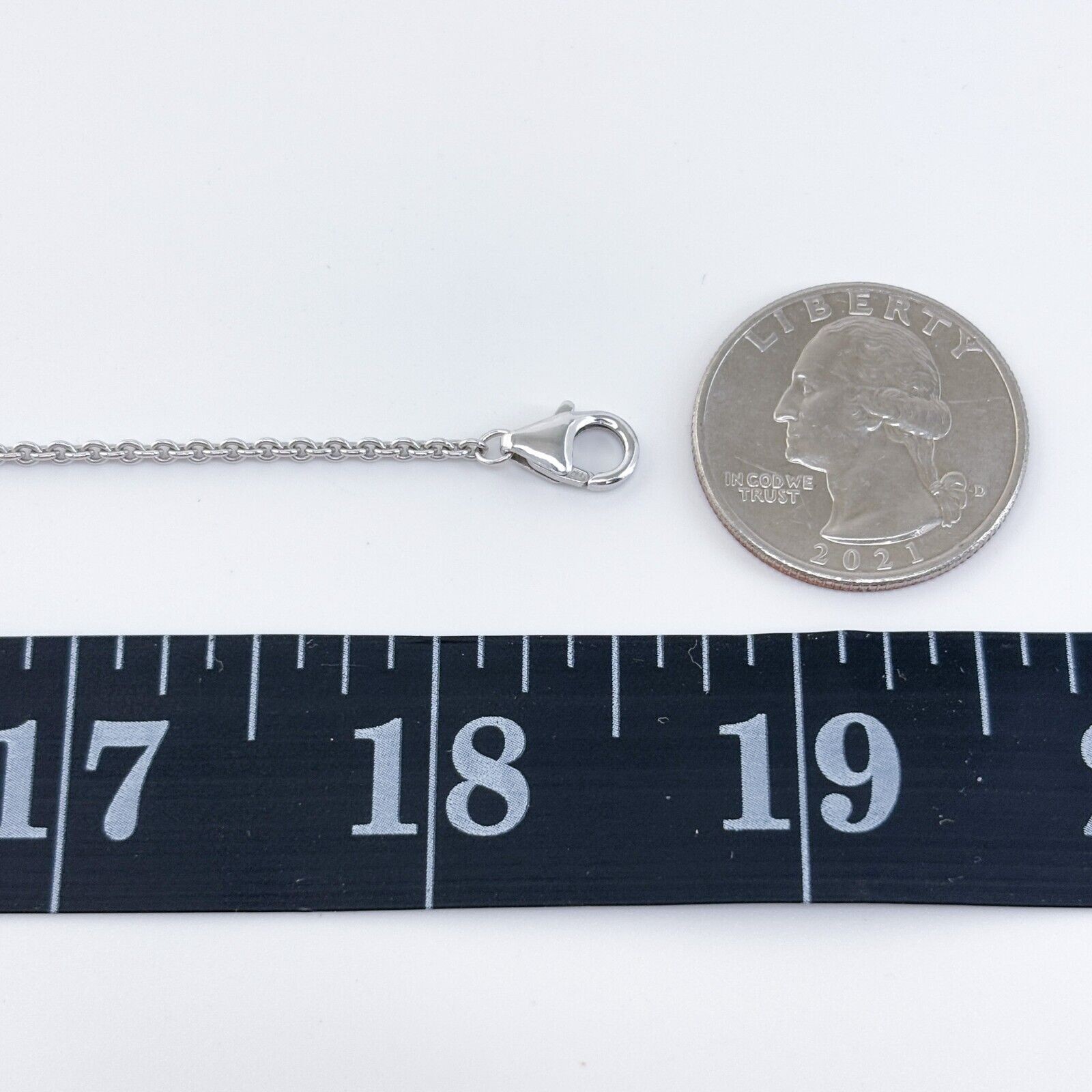 Vintage VIVENTY Sterling Silver 925 1.2mm Adjustable Round Link Chain 16.5”-18.5