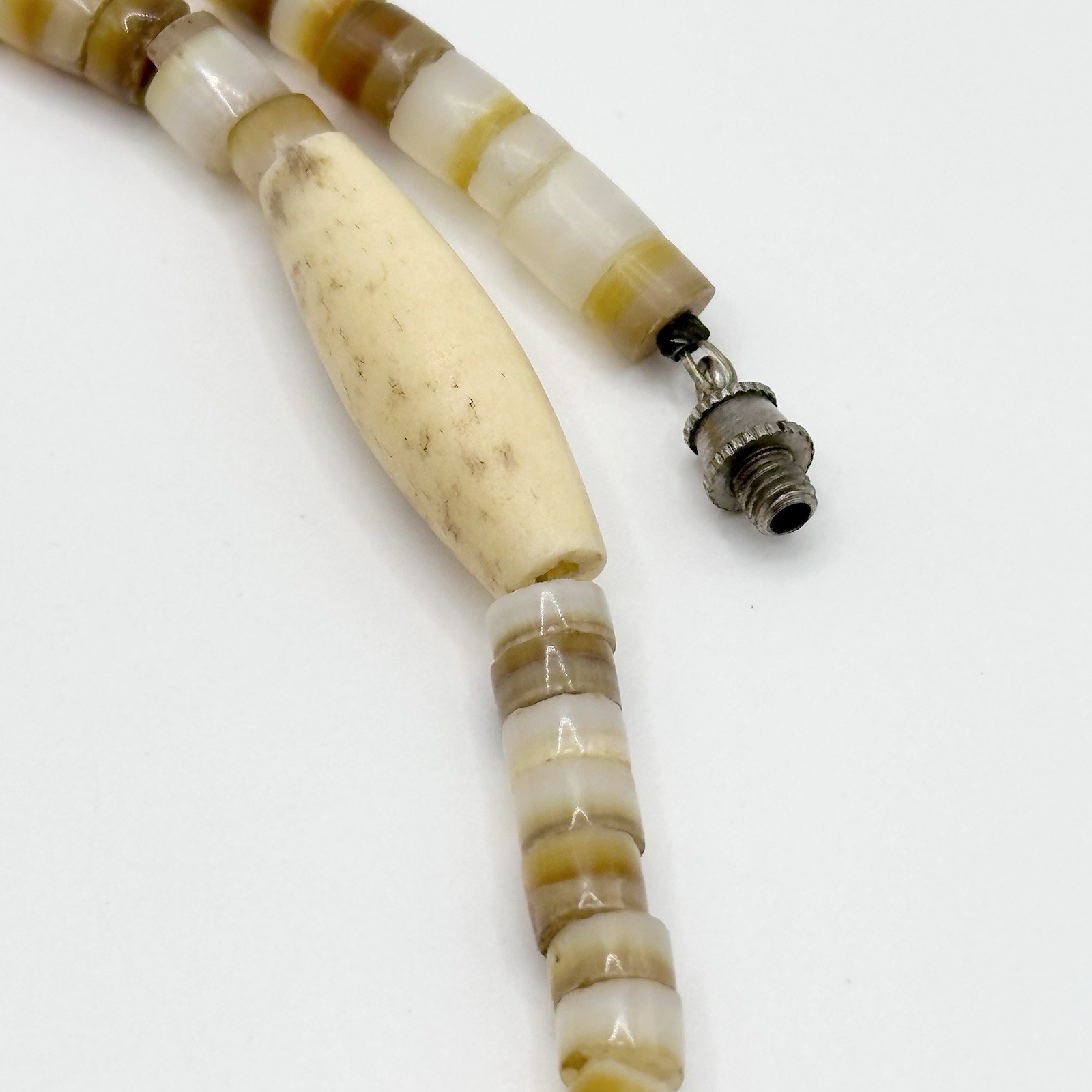 Vintage Heishi Shell Bead Necklace Mother Of Pearl Southwestern Boho Beach 20”