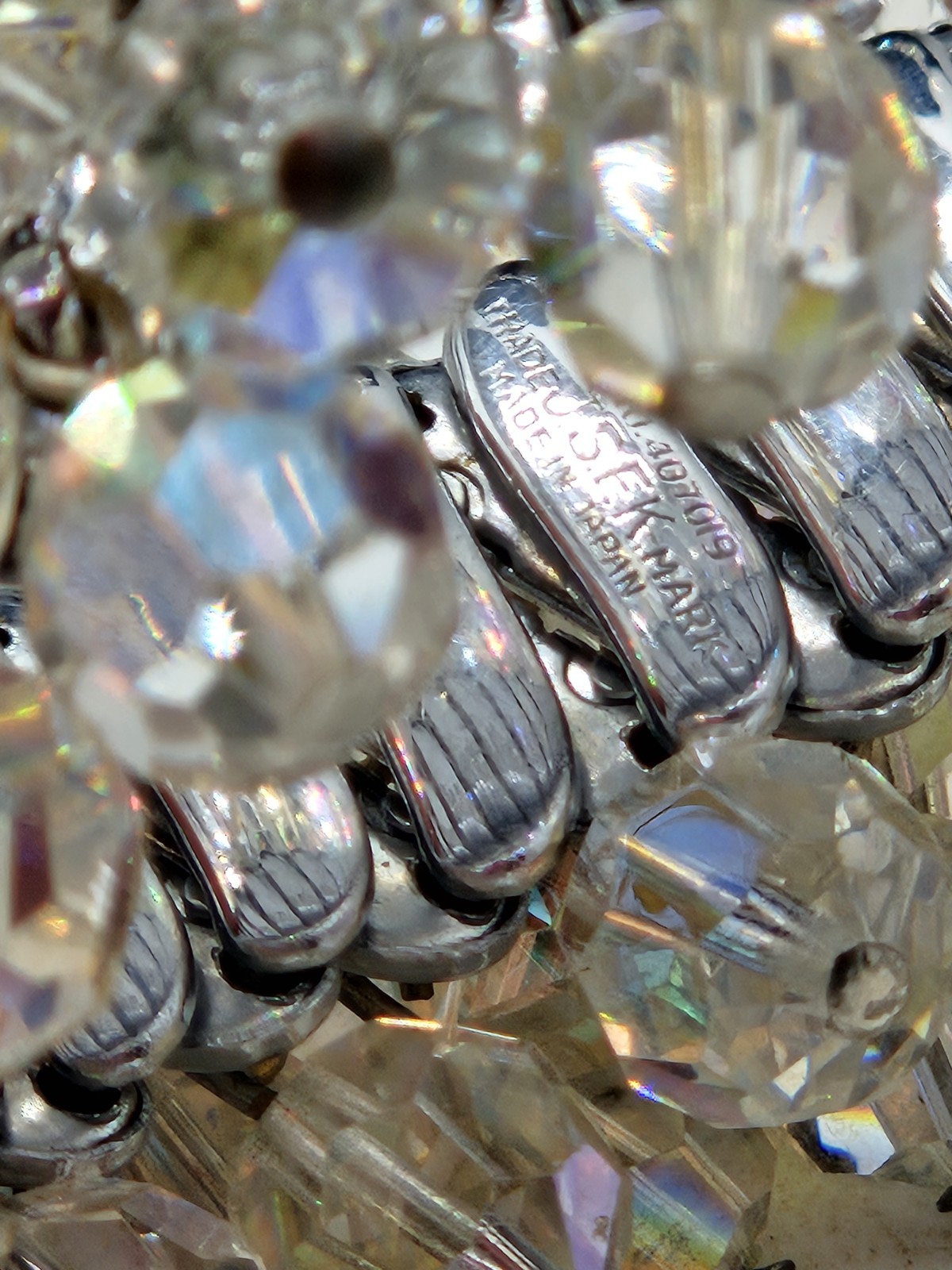 Vintage Austrian Crystal Necklace, Earrings, Bracelet, And Brooch Set.