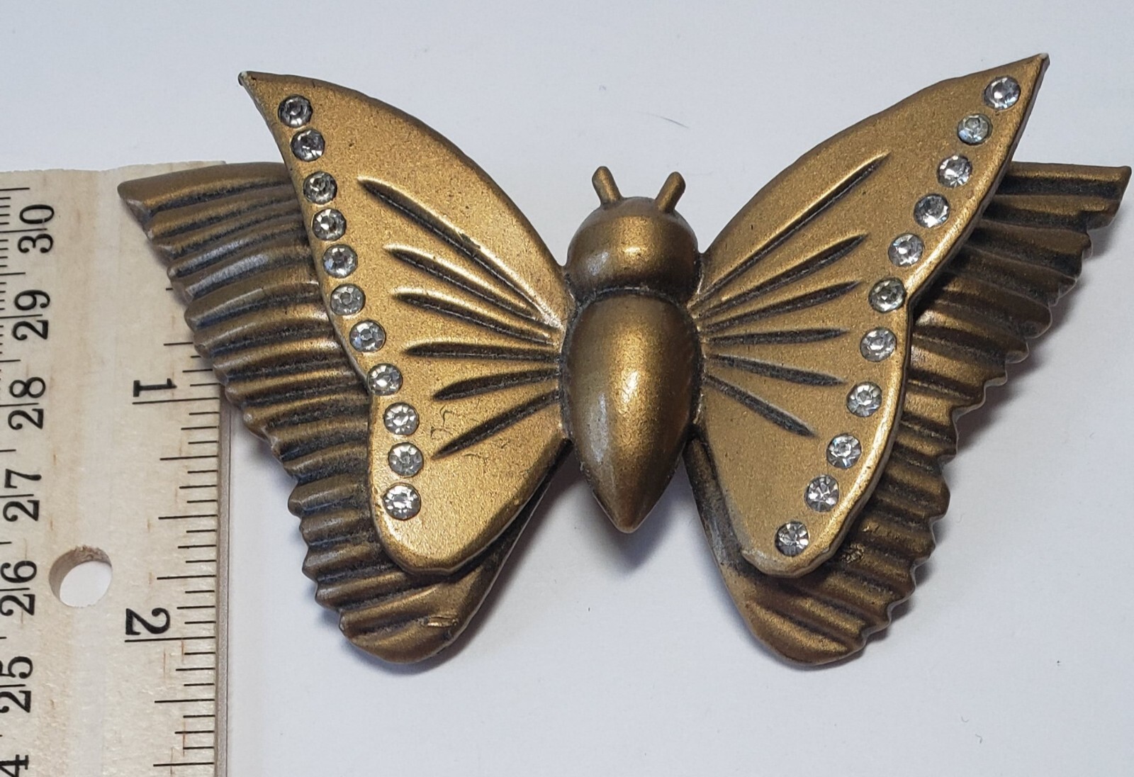 Butterfly Brooch Pin 4 in READ- Guessing Painted Bakelite – Vintage