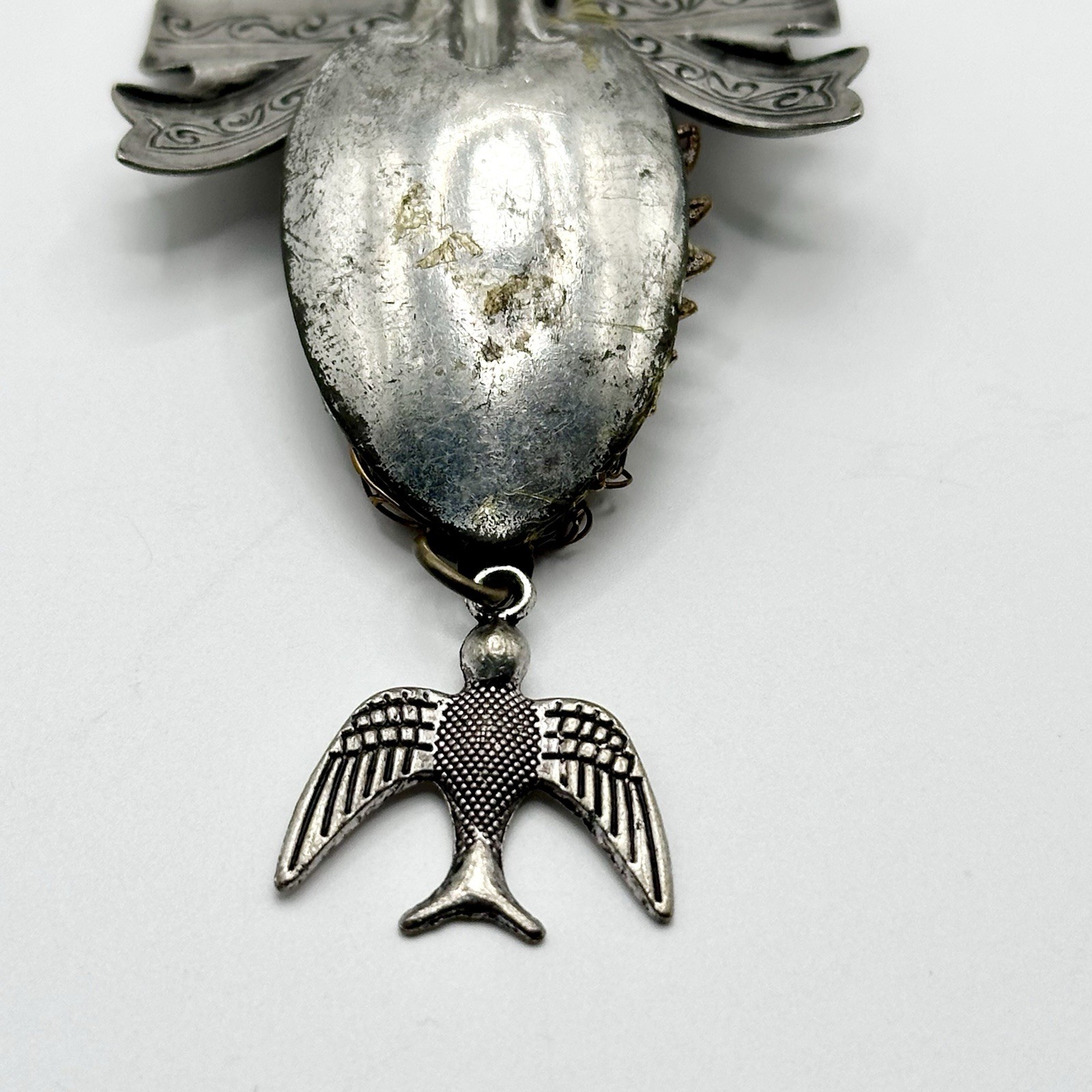 Artisan Vintage Spoon Pendant Necklace Decorative Southwestern Nature 24”