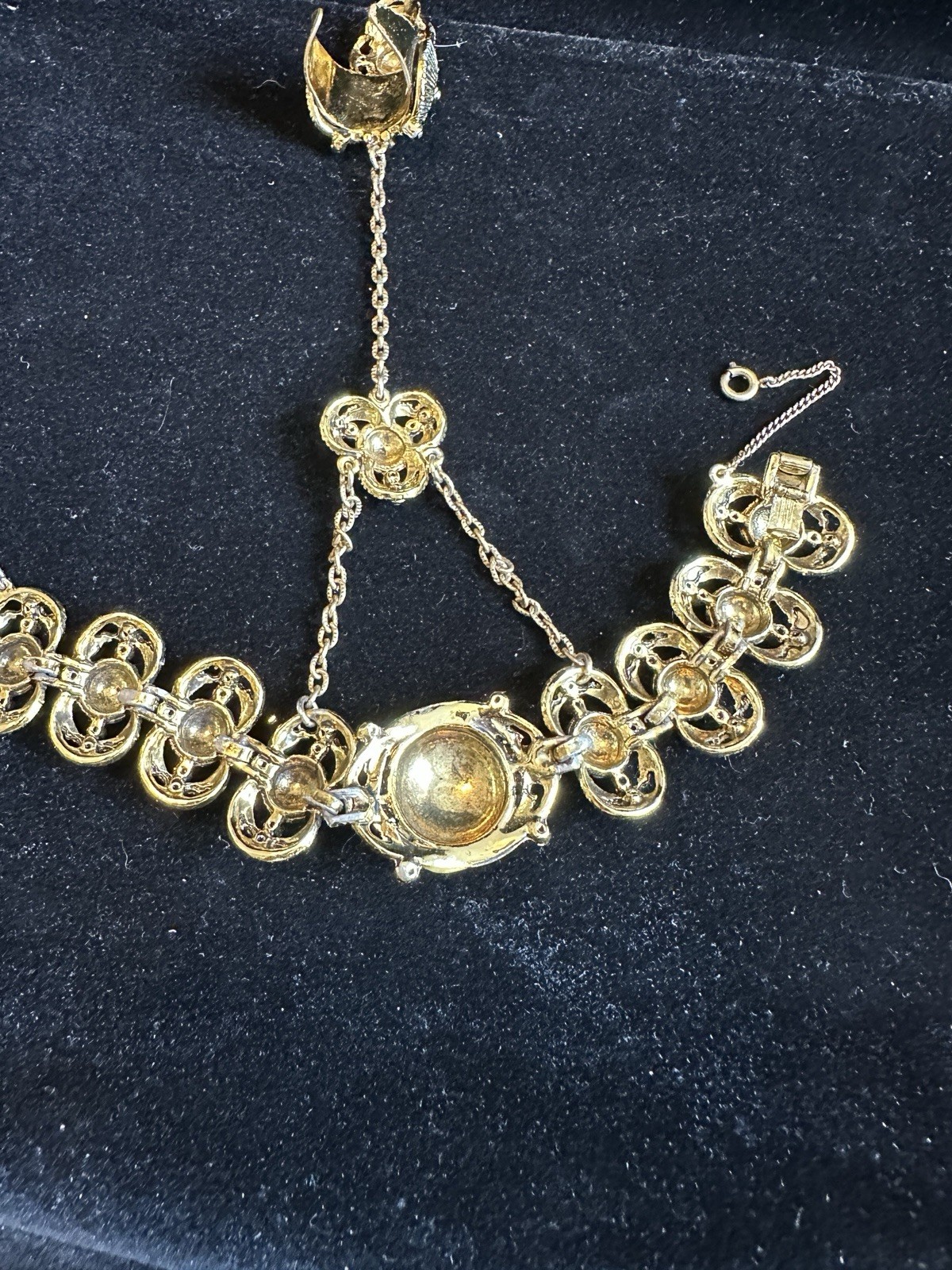 Vintage ethnic India Ring Bracelet combo appears to be heavy made gold plated