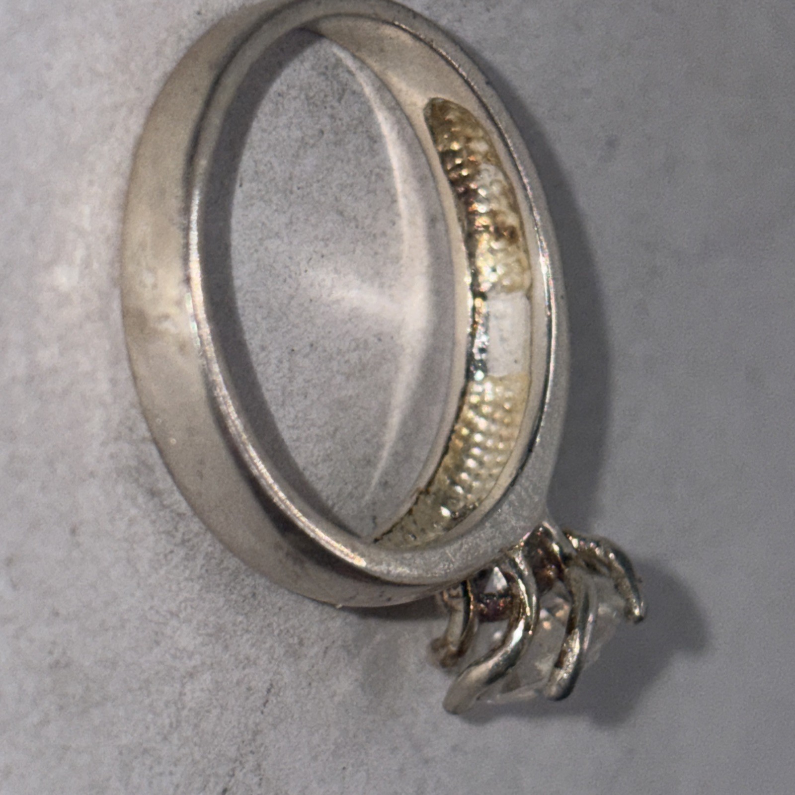 Vintage Sterling Sterling 925 Solitaire Ring size 9 marked CW