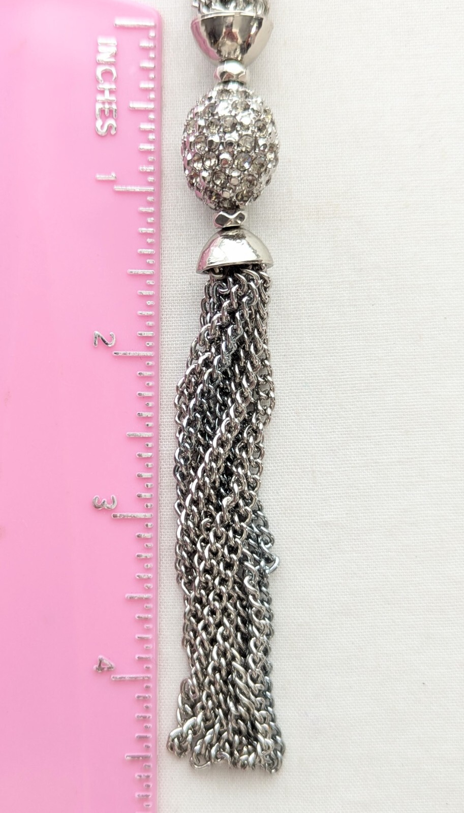 Talbots Long Tassel Fringe Pendant Necklace Layered Signed Flapper Boho Jewelry