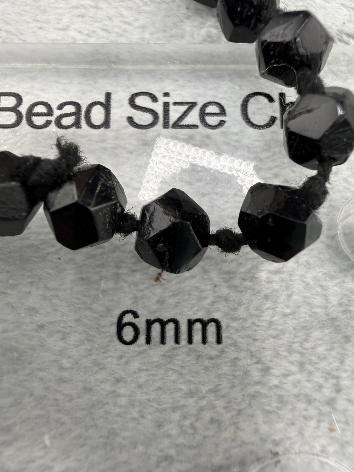 Vintage Black Glass Necklace Layered Multi Strand 60″