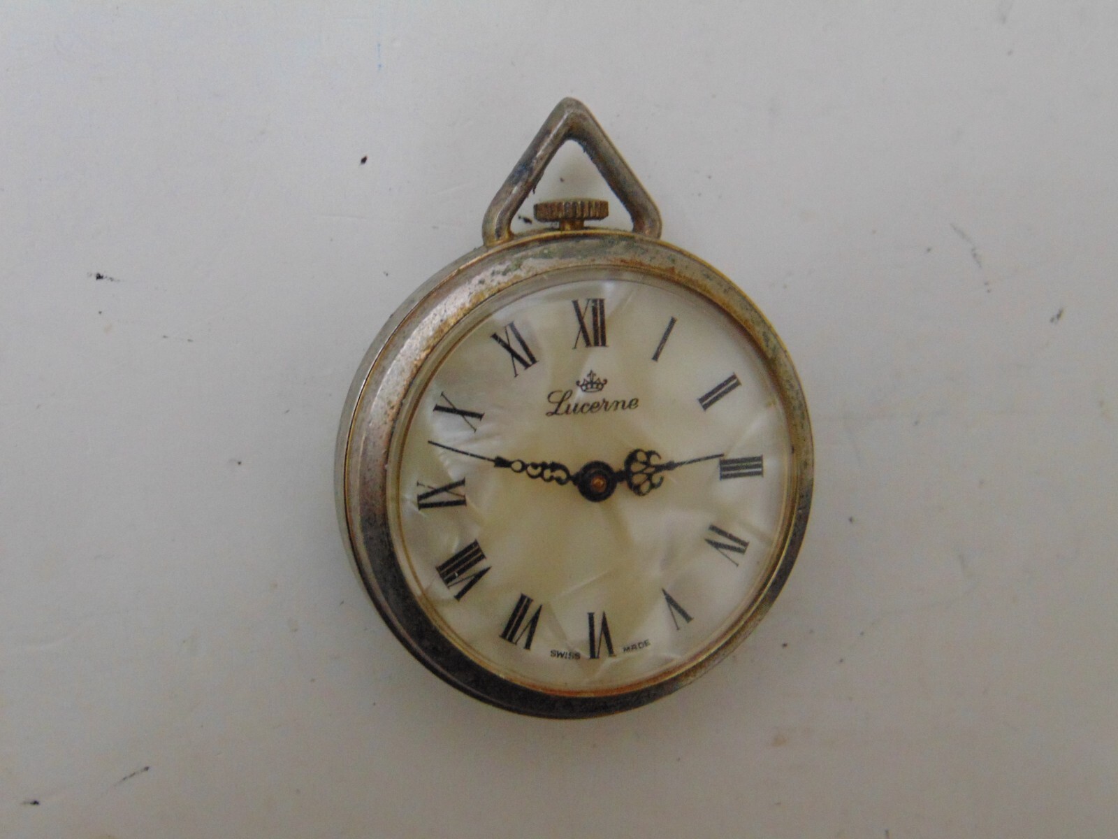 Vintage Cameo Lucerne Swiss Made Necklace Pendant Manual Windup Mechanical Watch