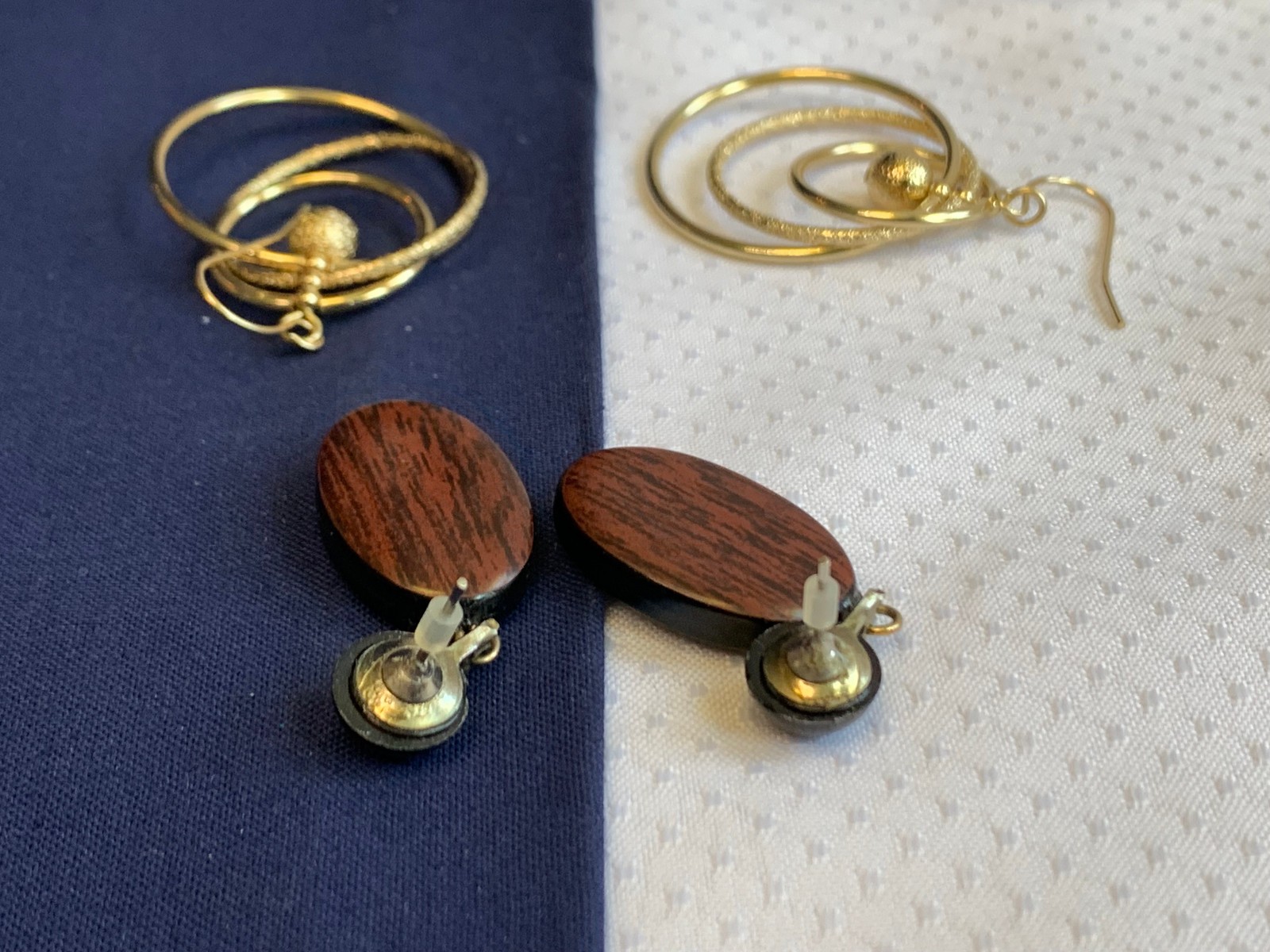 Vtg Costume Jewelry Lot Mid Century Modern Natural Earthtones Wood Faux Coral