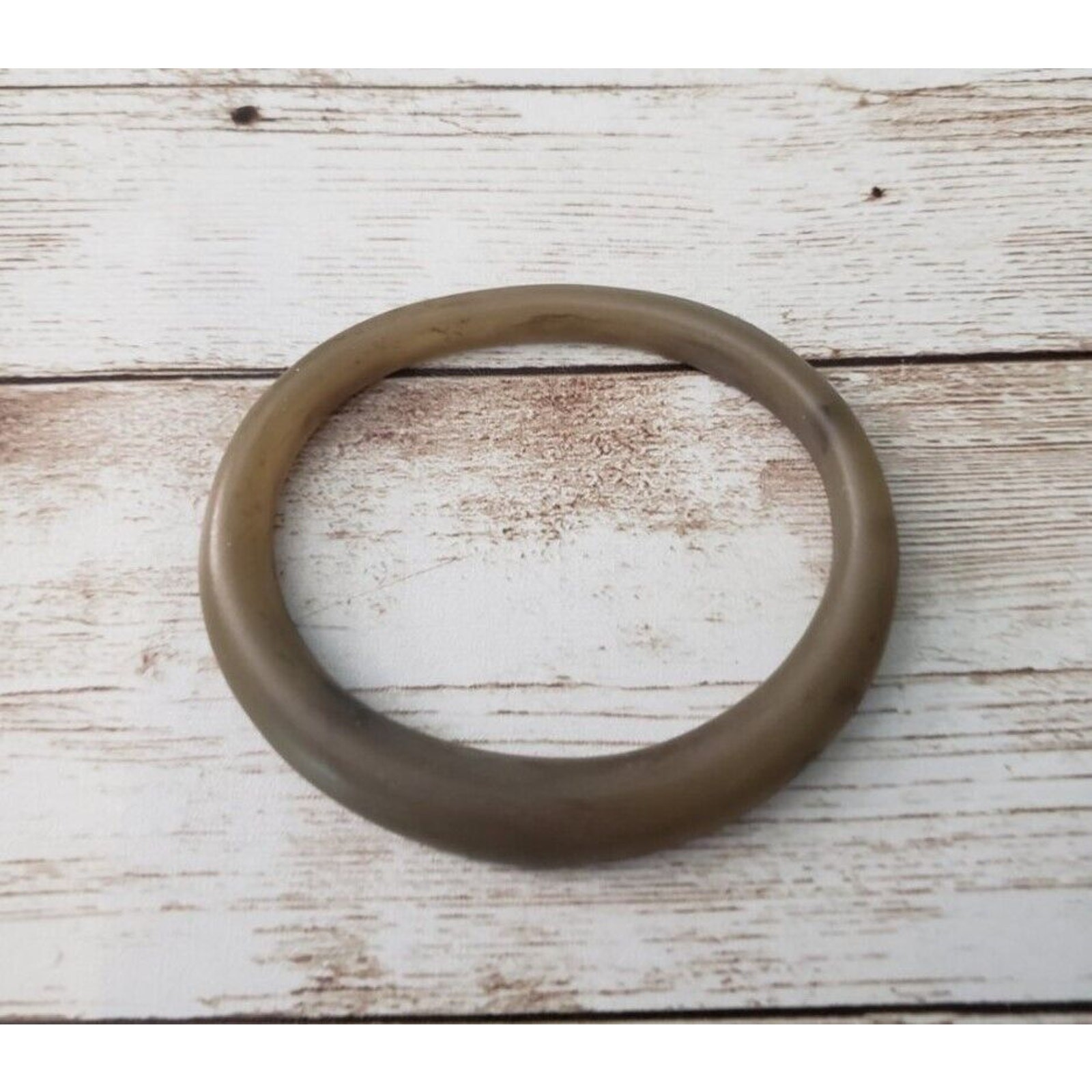 Vintage Pendant – Tan Oval (No Chain Included)