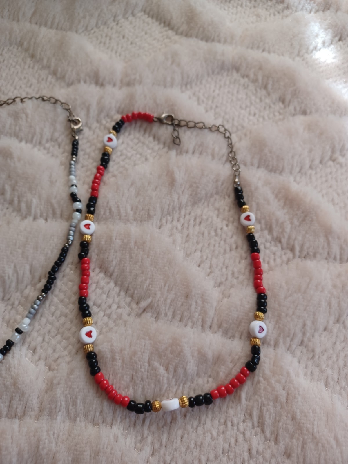 2 Vintage 90’s Y2K Early 2000’s Beaded Choker Necklaces Multicolor Seed Bead