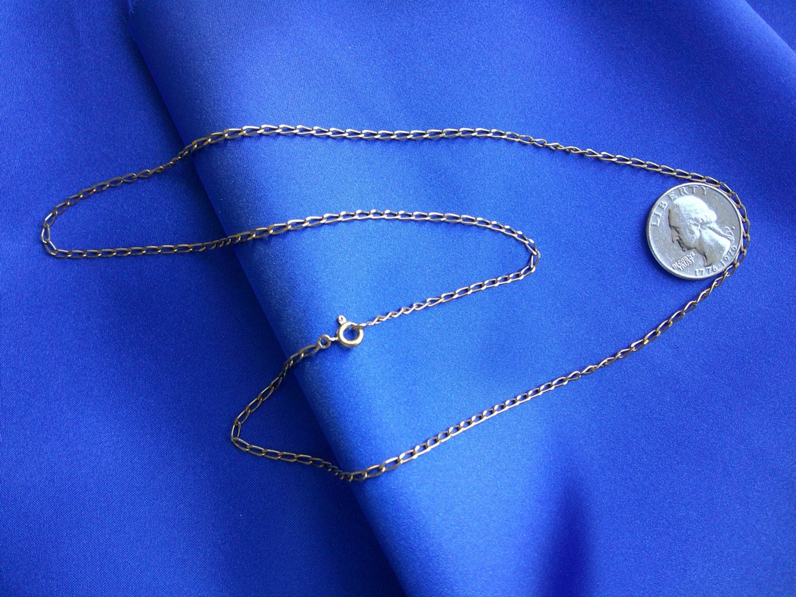 Rare Unique Antique Vintage French 60 cm Long 18K Solid Gold Necklace Chain ⛓️