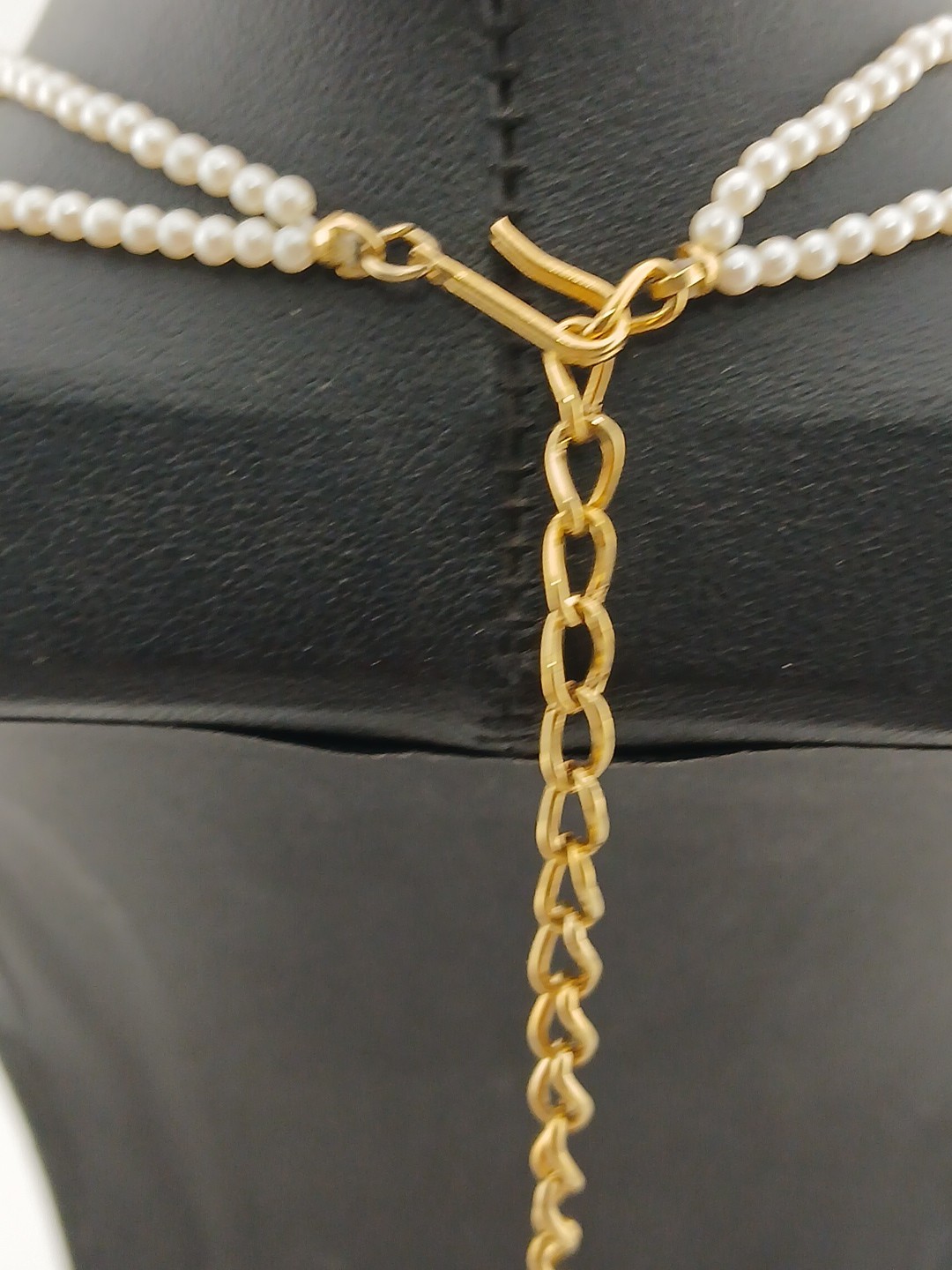 1928 brand Delicate Dainty 2 strand faux pearls gold tone accents necklace