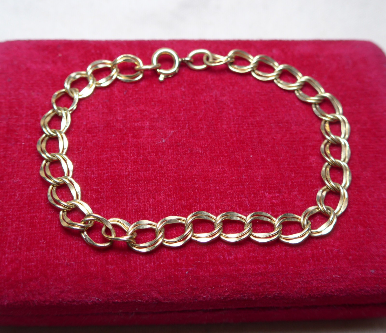 Vintage 1/20th Gold Filled CHARM Starter BRACELET 7″