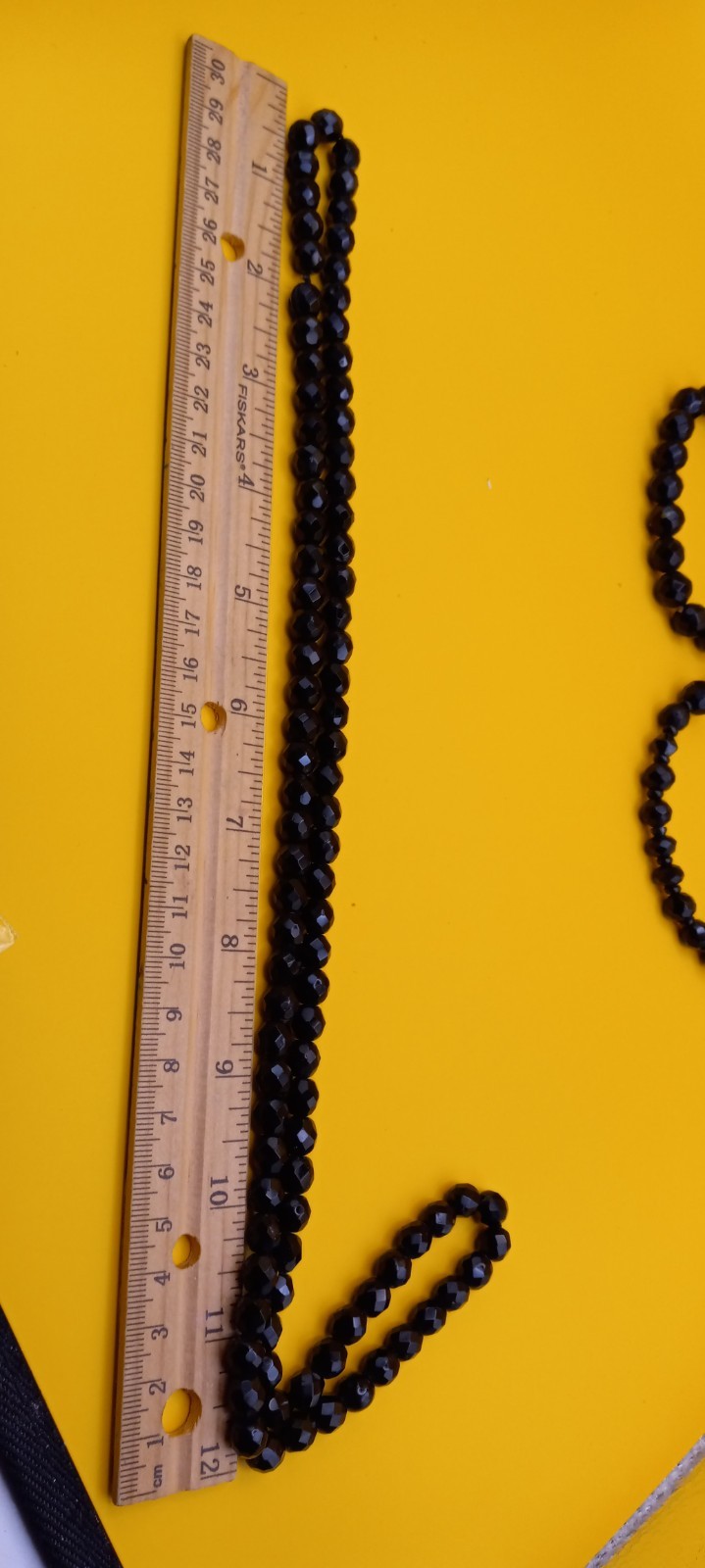 Vintage Black Faceted Crystal Glass Small Jewelry Lot
