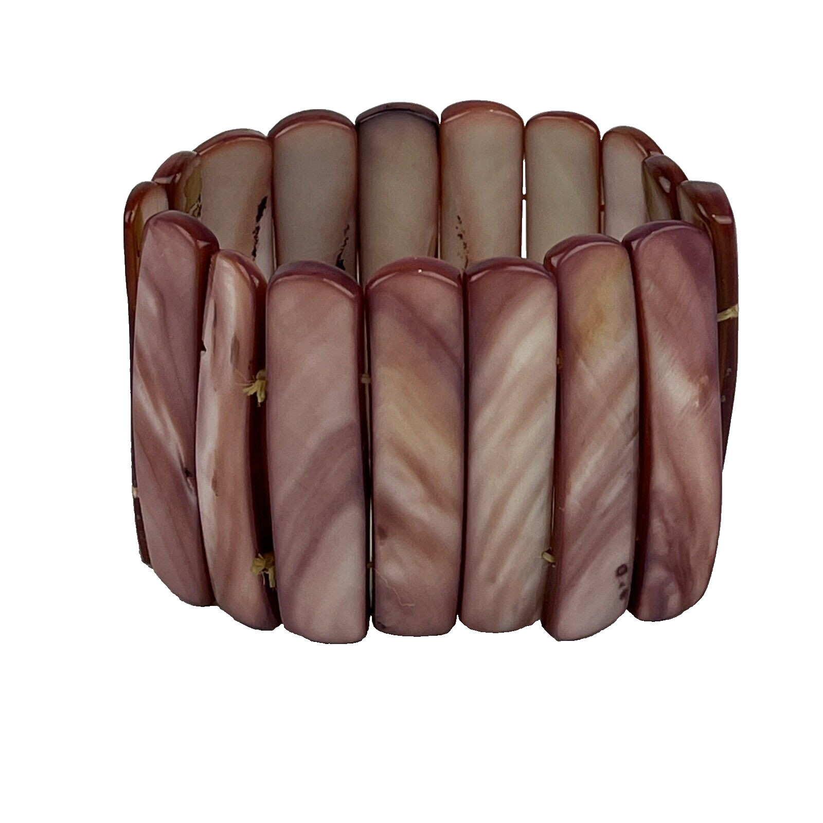 Abalone Pink Polished Shell Stretch Women’s Bracelet Absolutely Gorgeous
