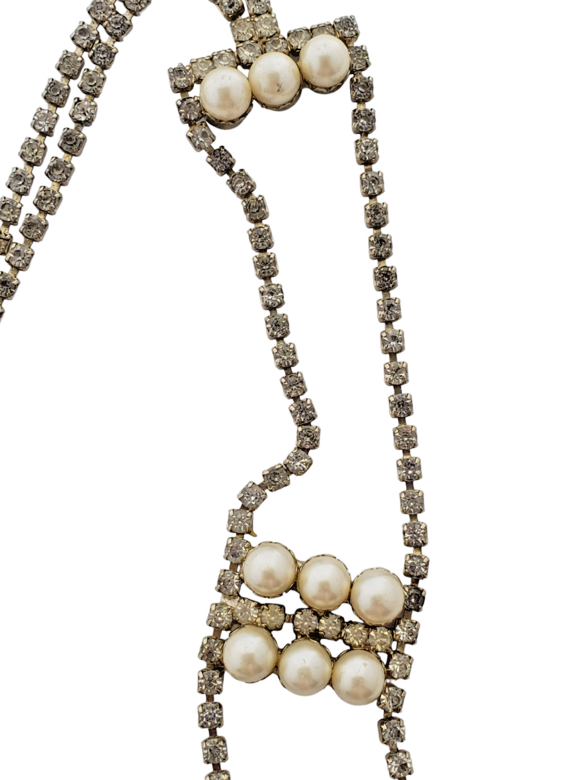 Juliana DeLizza & Elster Vintage Rhinestone Chain and Pearl Belt