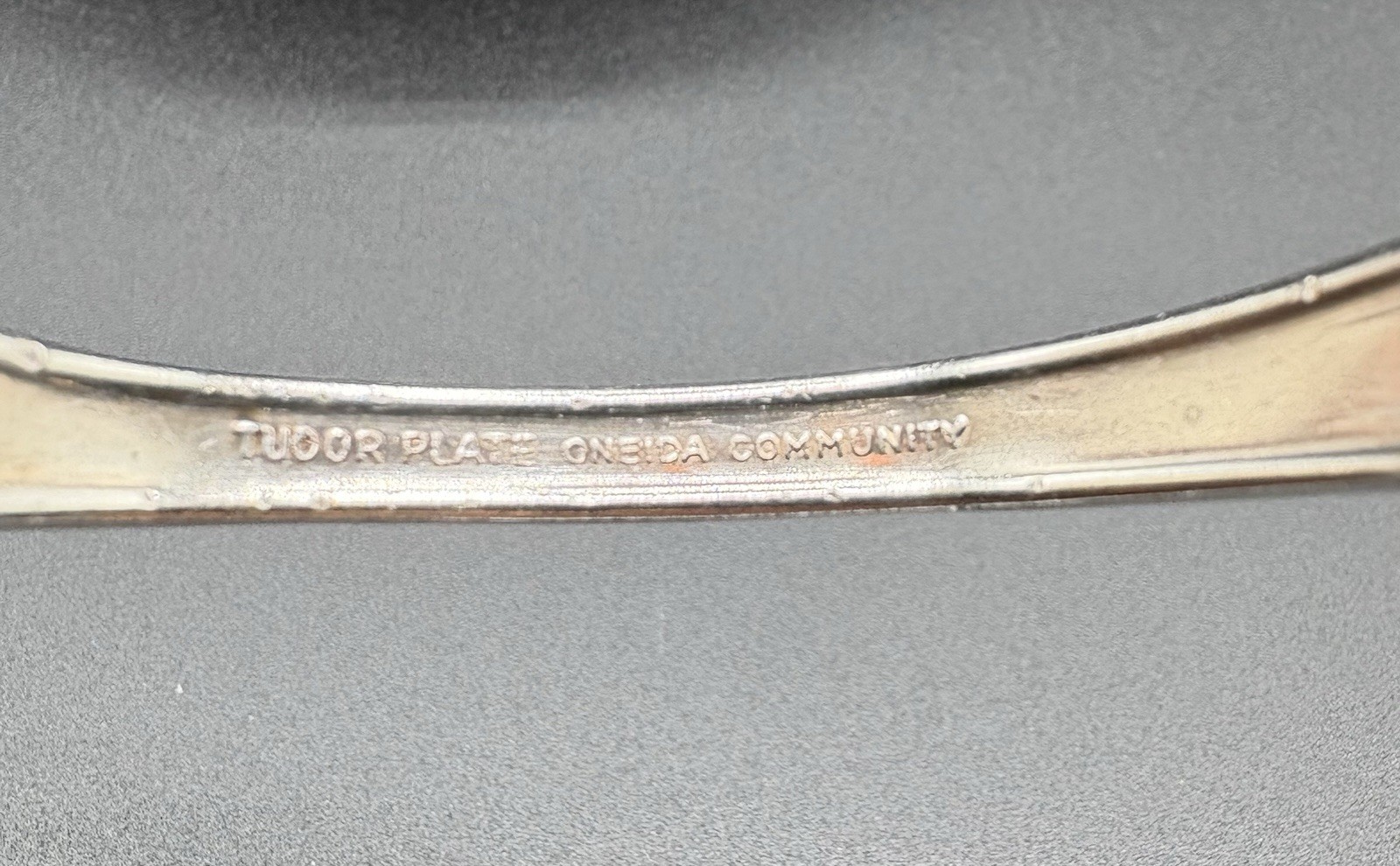 Vintage WM A Rogers Oneida Spoon Cuff Silver Plated Bracelet 7”