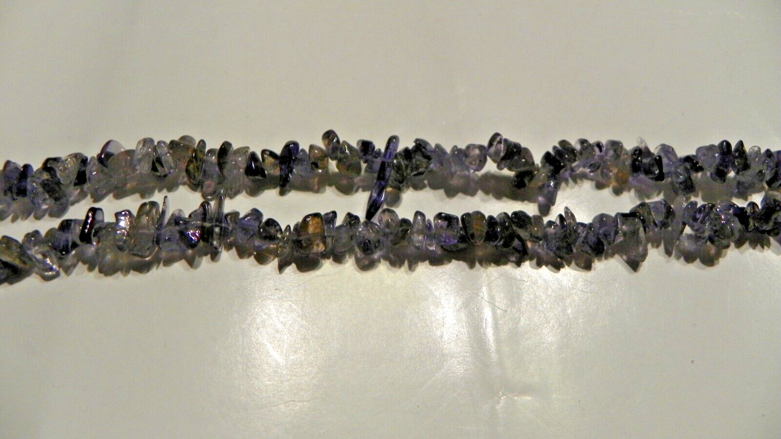 vtg purple iolite chip necklace 16.5”
