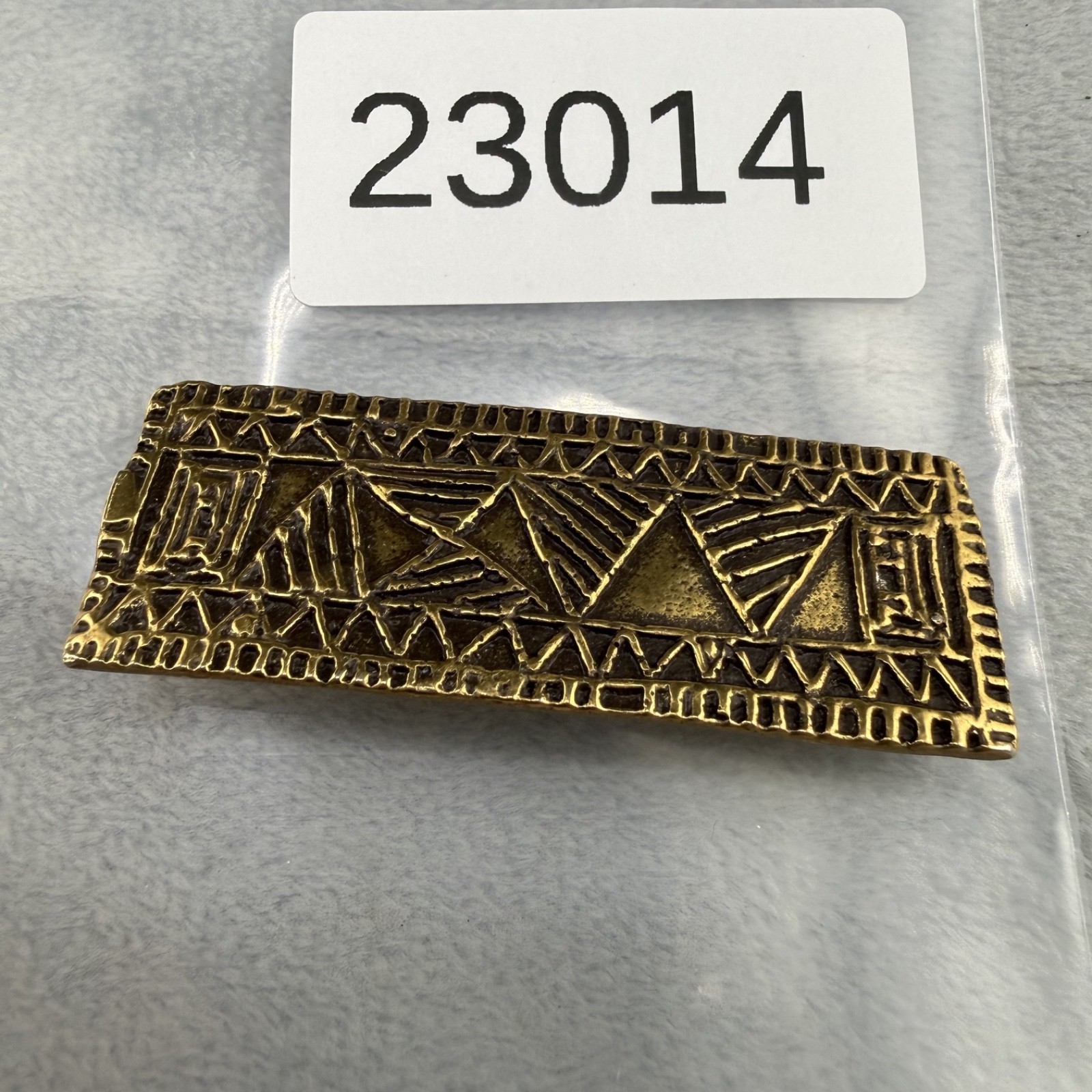 Vintage Alva Brooch Gold Tone Museum Replica Rectangle