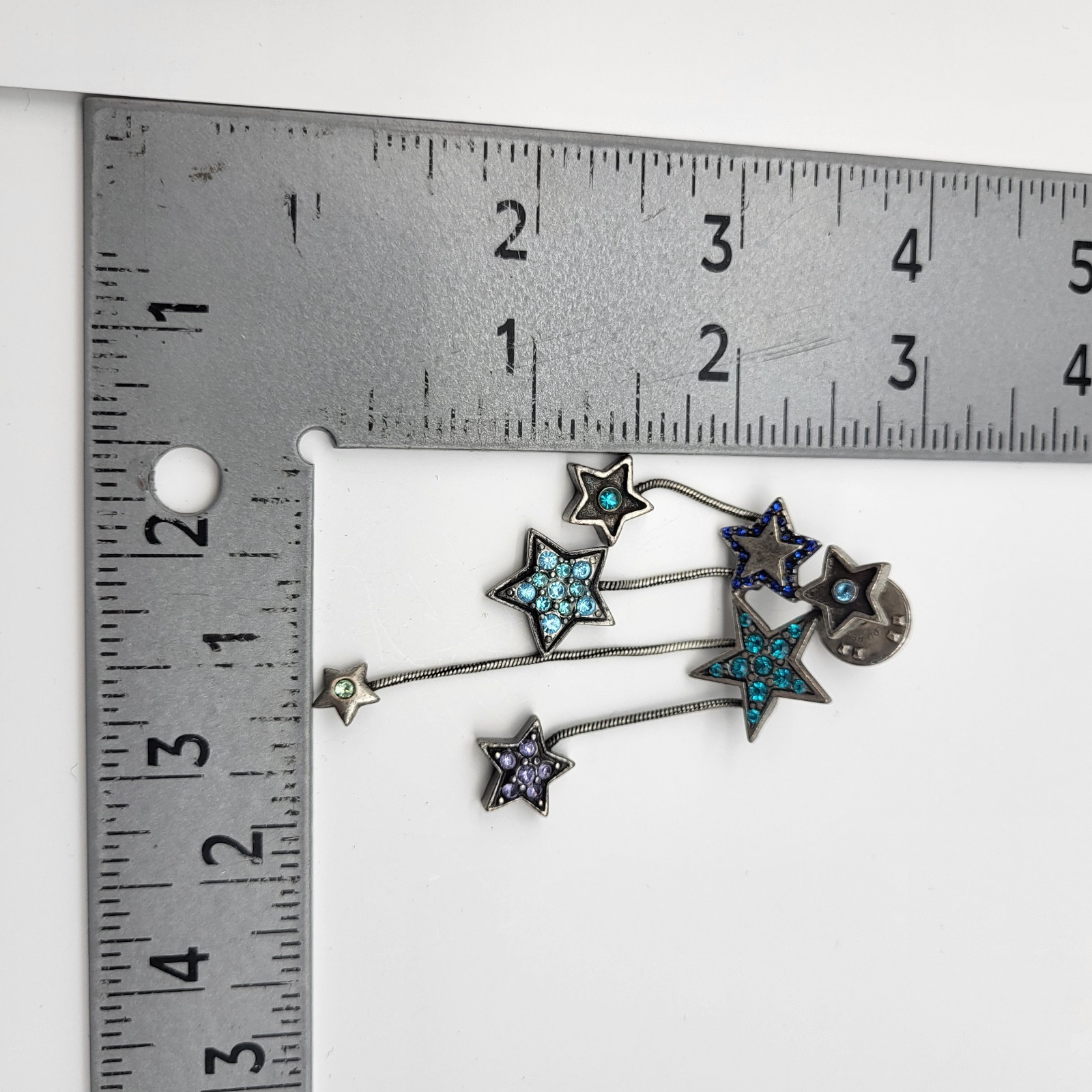 Fabulous Chicos Shooting Star Tie tack Lapel Pin whimsical articulated Celestial