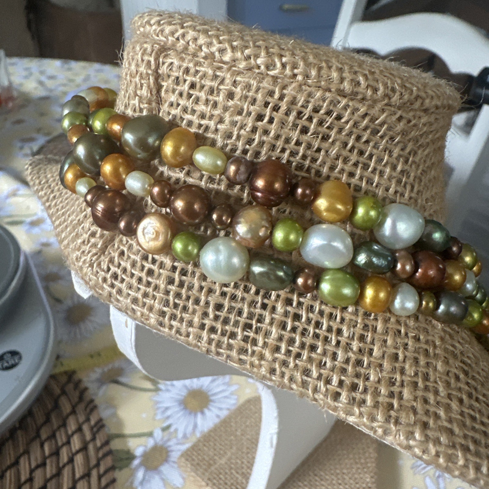 Vintage 70″ Earth-Tone Freshwater Baroque Pearl Opera Length Necklace No Clasp