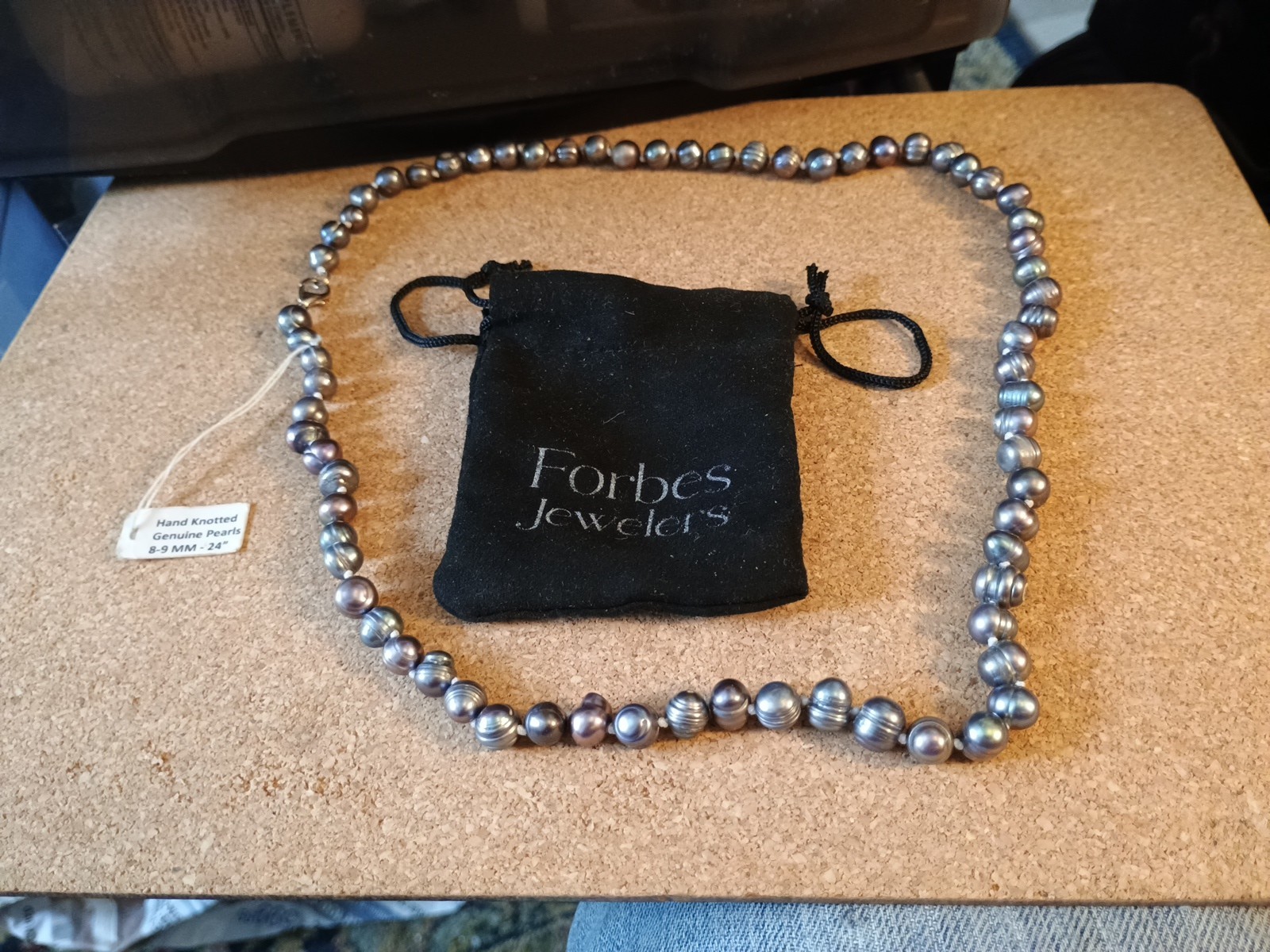 Antique Hand Knotted Genuine Pearls 8-9 MM- 24″ From Forbes Jewelers