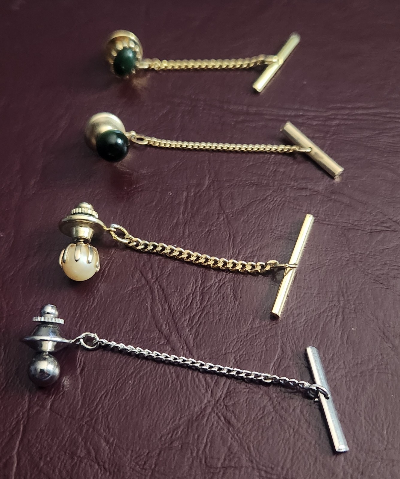 Mixed Brands Lot-Vintage Men’s Cuff Links, Tie Clips & Tacs-Swank Box Included